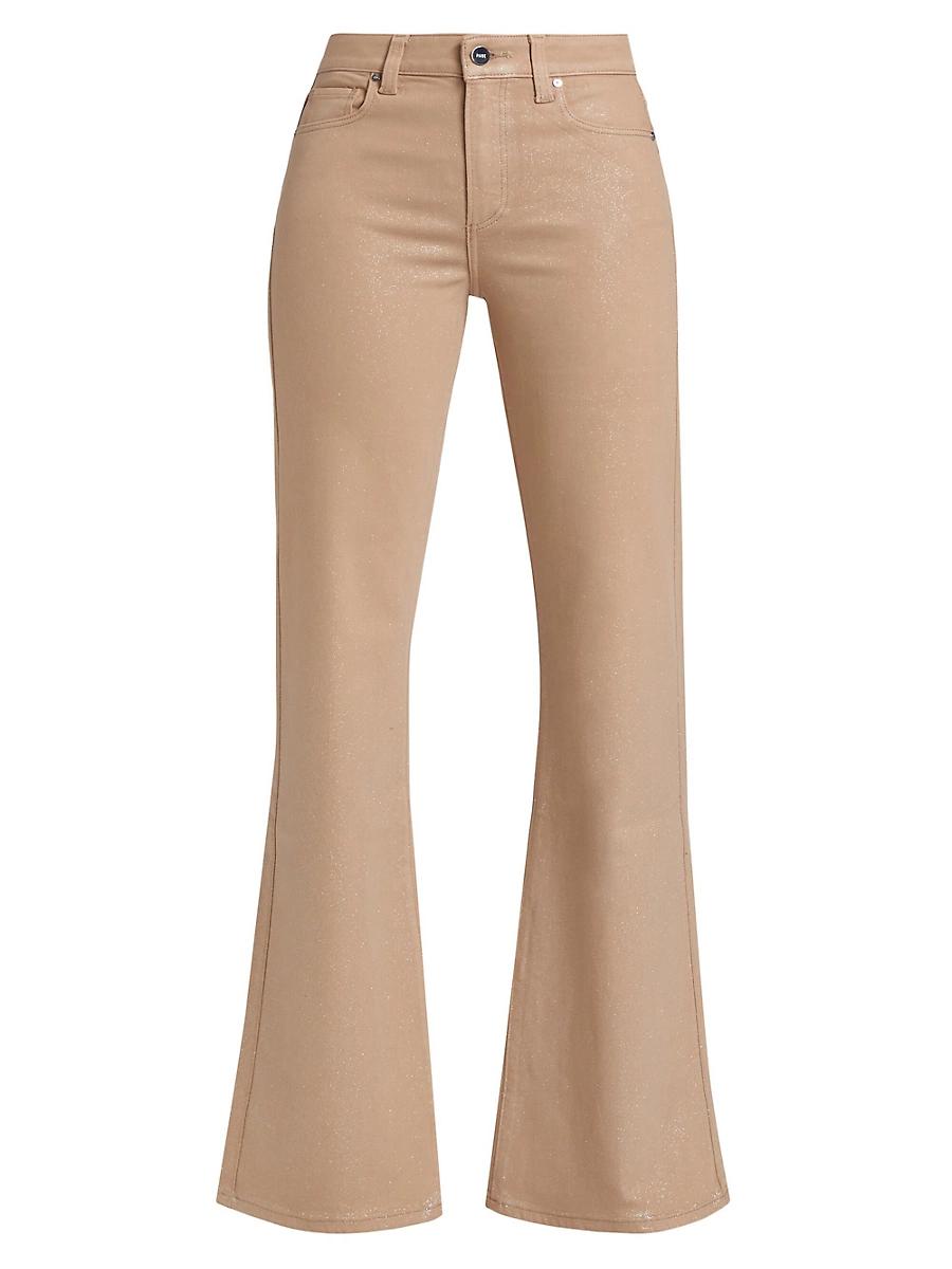 Womens Leenah Coated Flared Pants Product Image