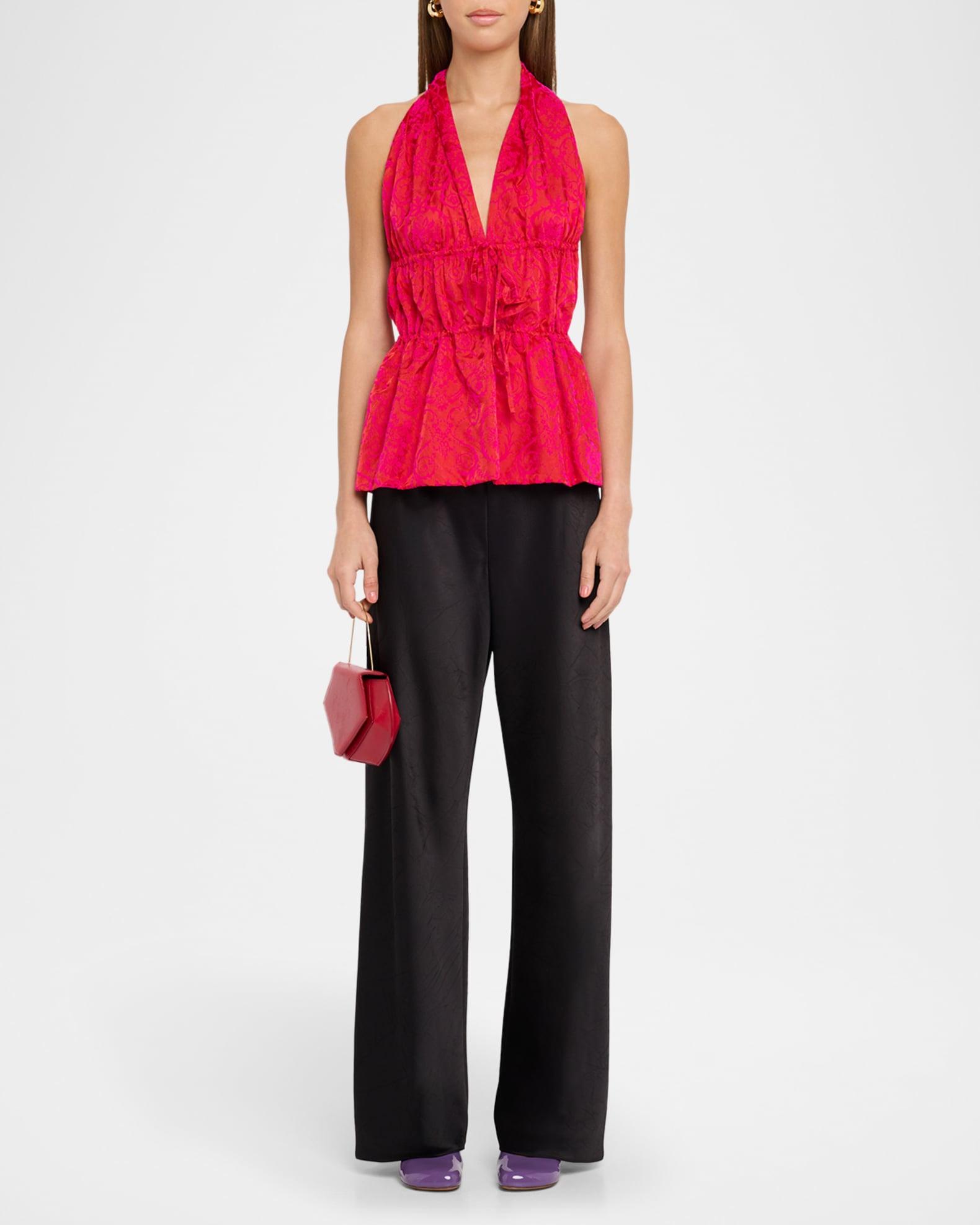 Ceana Striped Tie Halter Top Product Image