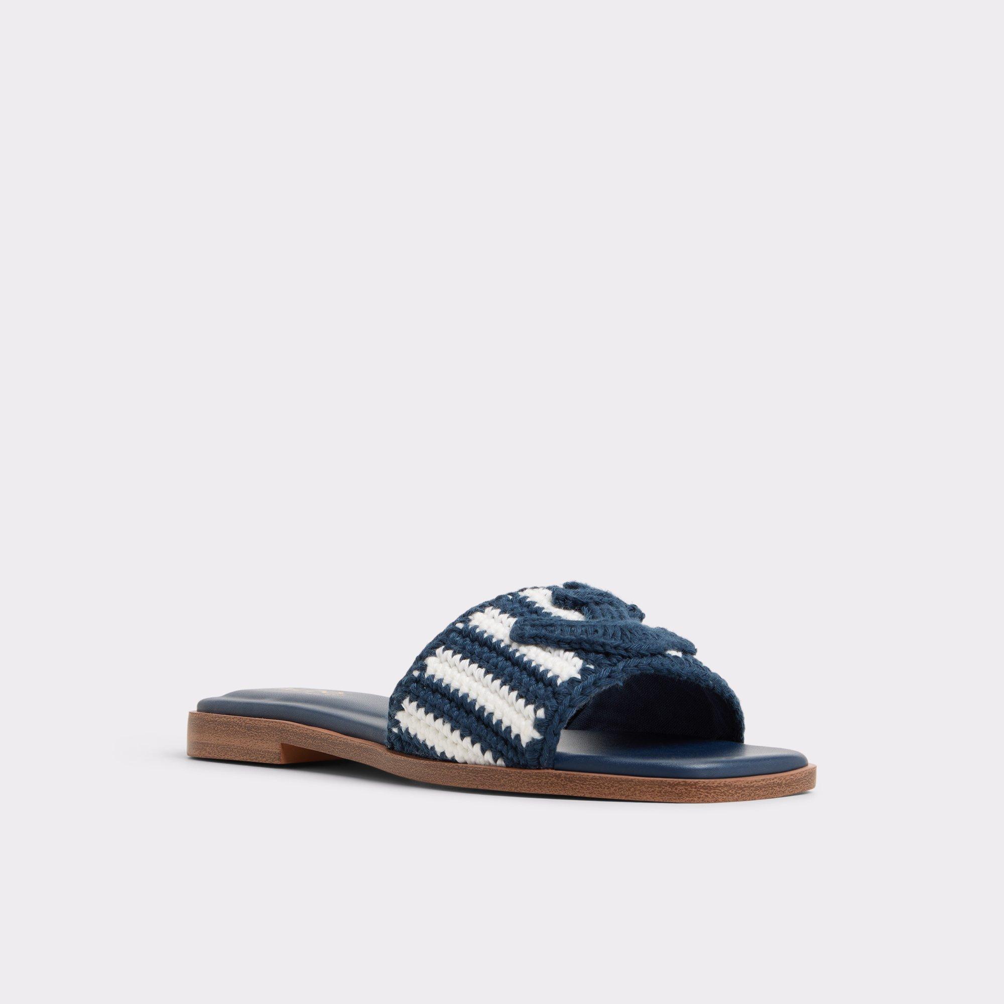 Sabbia Blue Combo Women's Flat Sandals | ALDO US Product Image