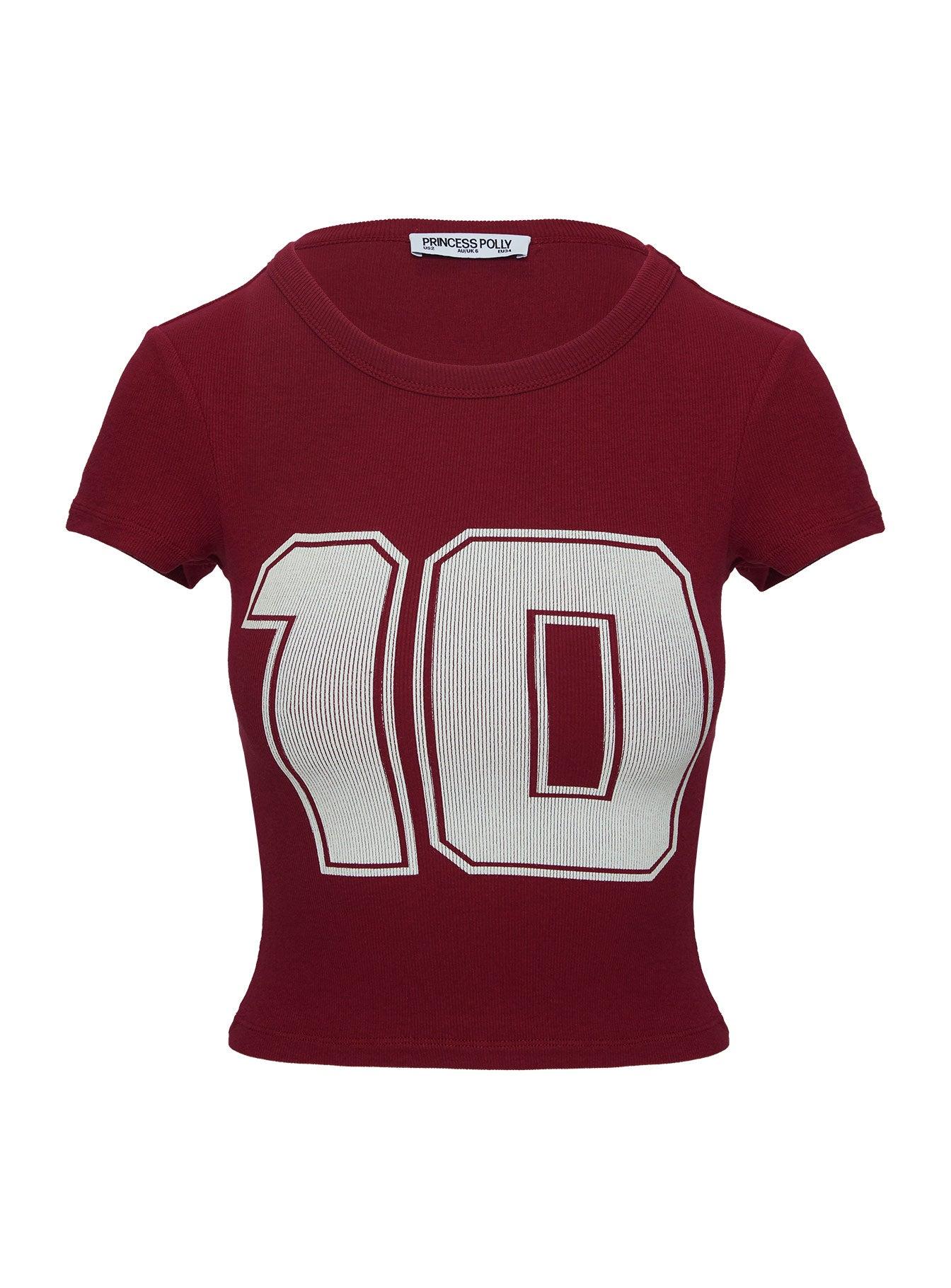 Baseline Rib Tee One Zero Red Product Image