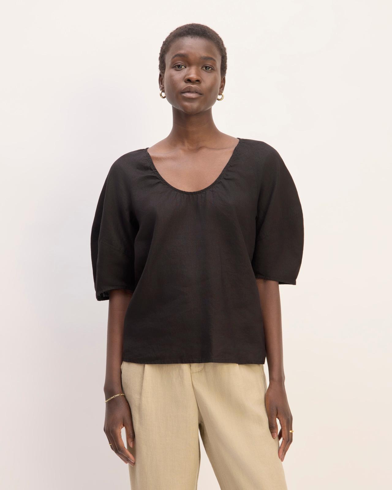 The Scoop Top in Linen Product Image