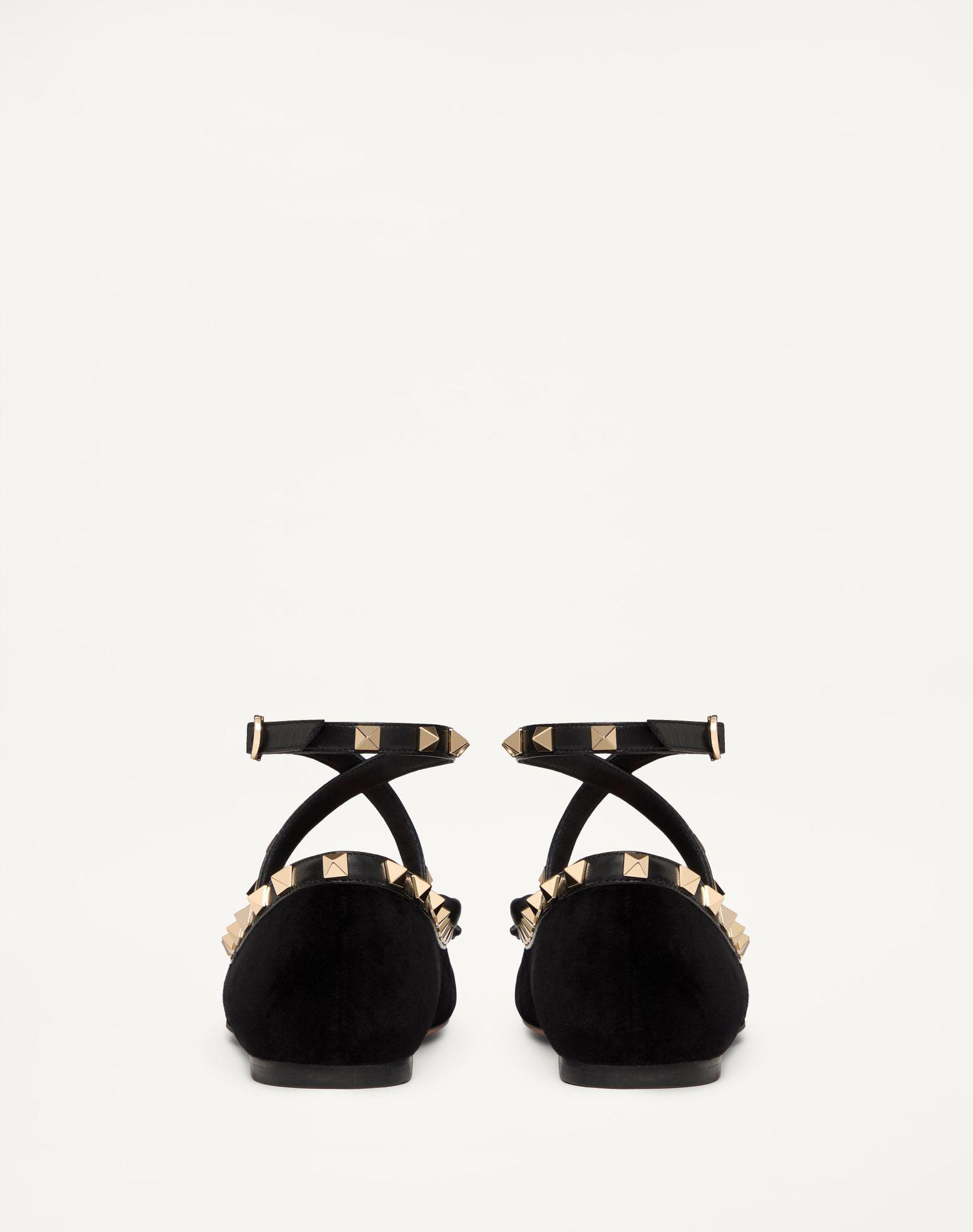Rockstud Velvet Ballerina Product Image