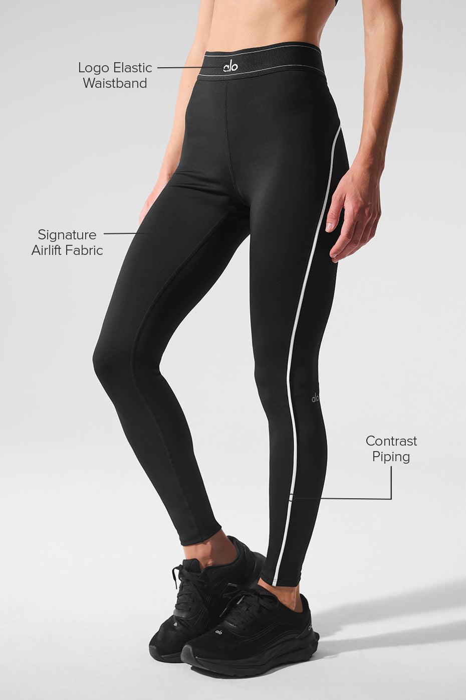 Airlift High-Waist Suit Up Legging - Black/White Product Image