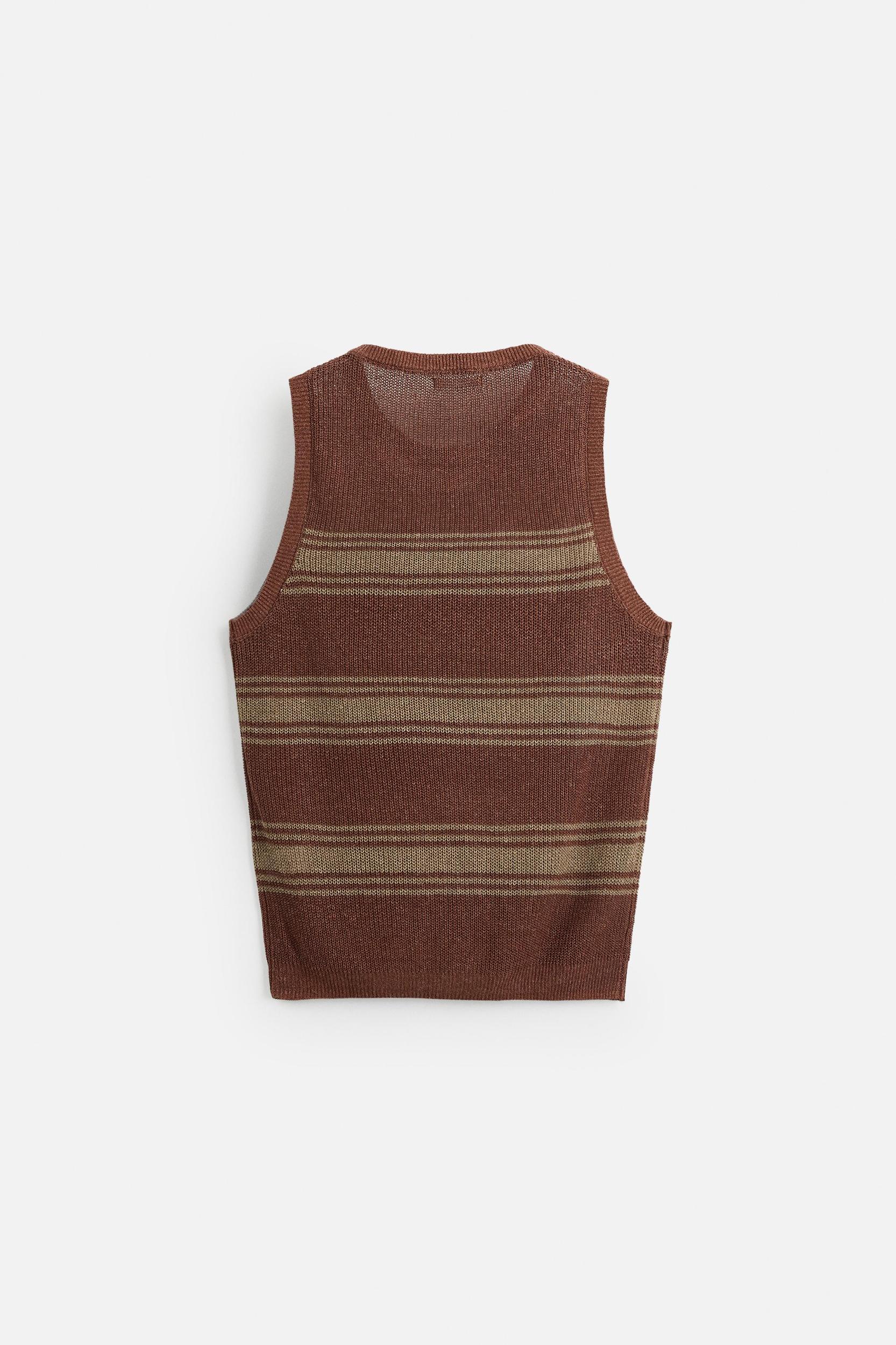 LINEN VISCOSE KNIT TANK TOP Product Image
