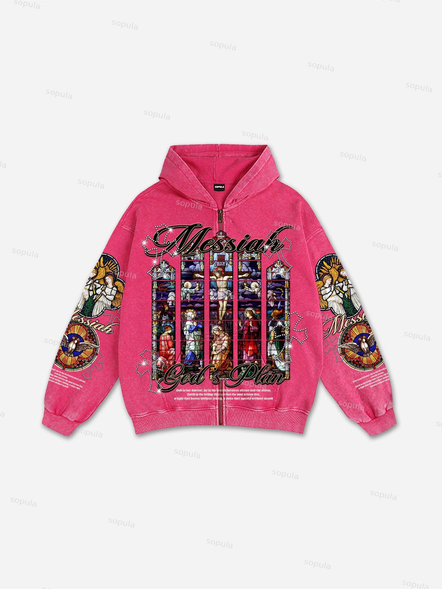 Sopula Unisex Mouth & Letter Print T-Shirt Product Image