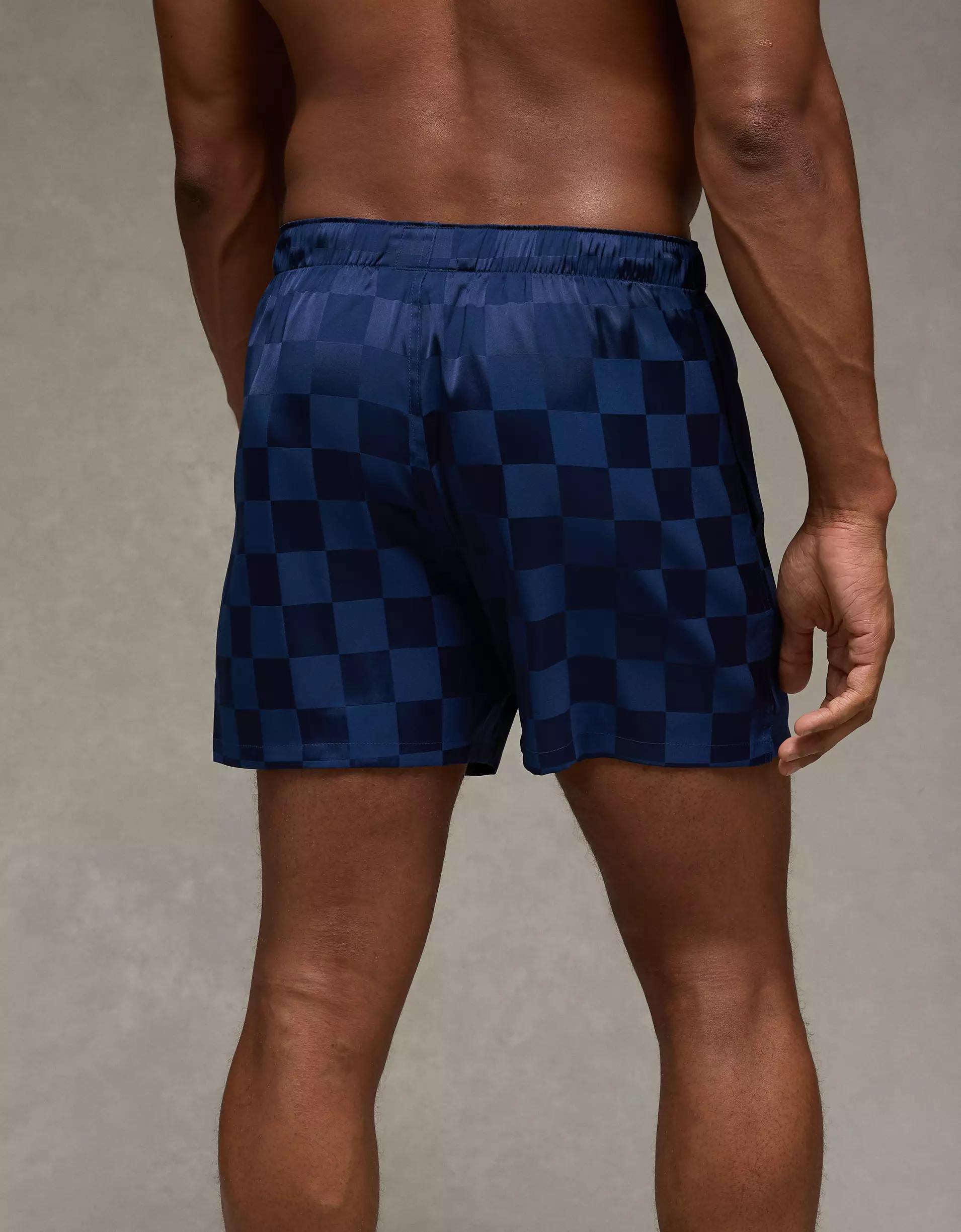 AEO Men's Checkerboard Satin Pocket Boxer Short Product Image