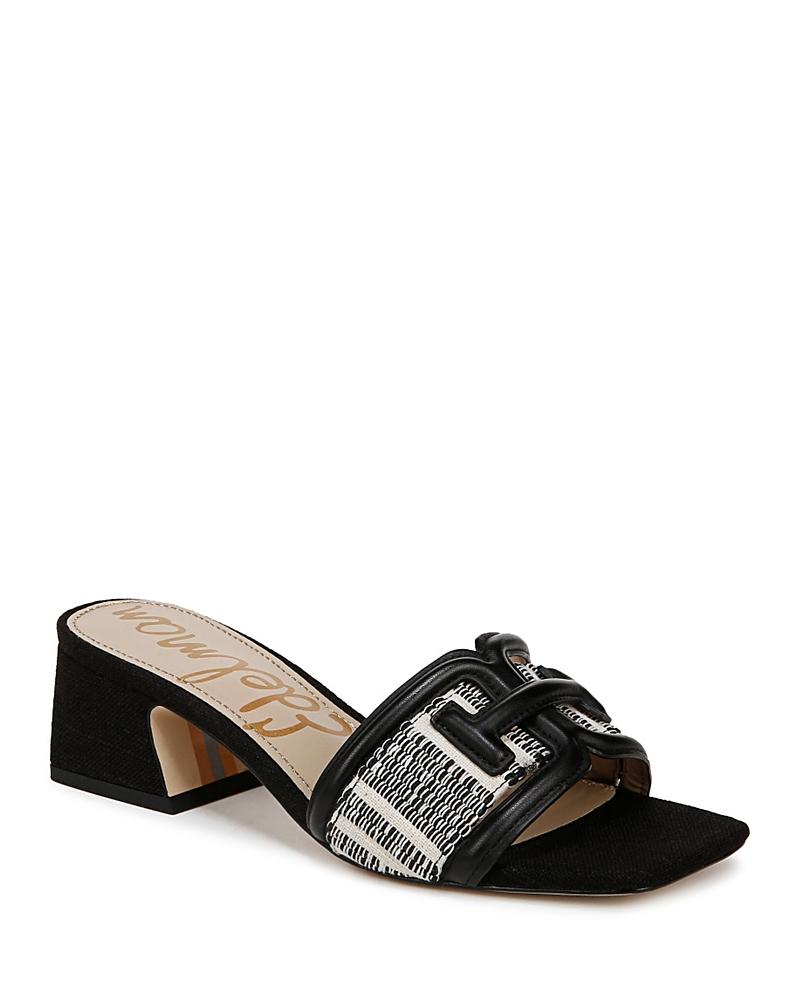 Sam Edelman Womens Waylon Square Toe Logo Block Heel Sandals Product Image