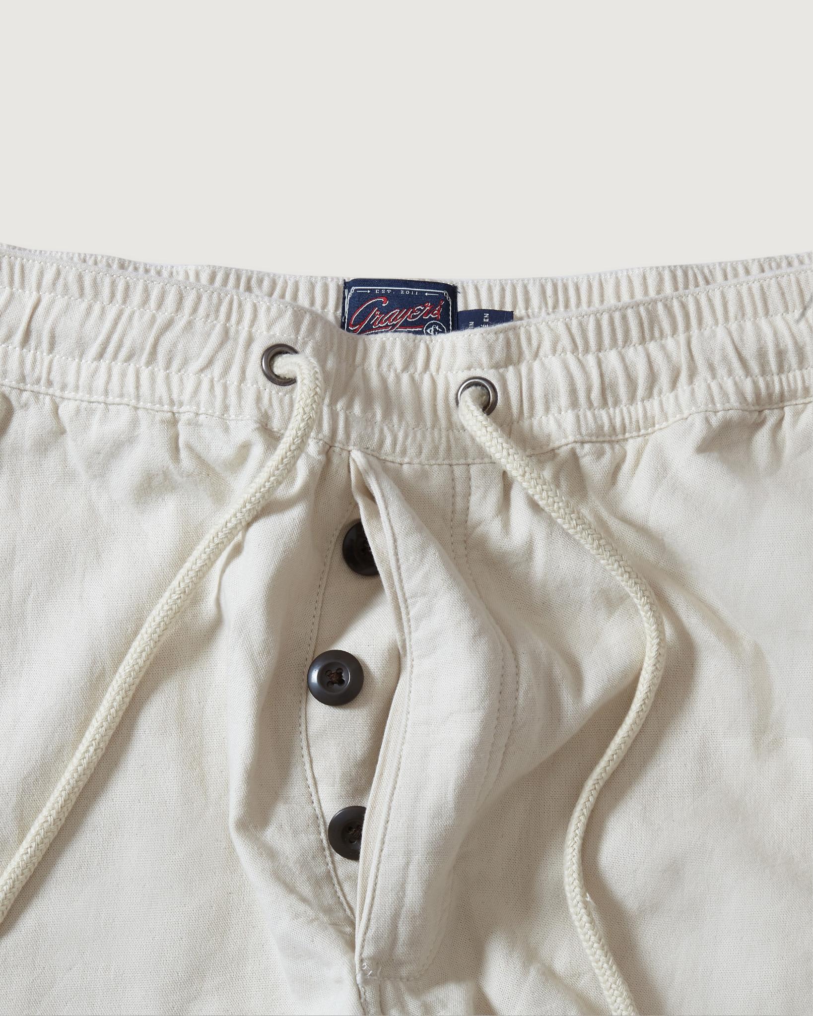 Double Cloth Draw Cord Pants - Light Pebble Product Image