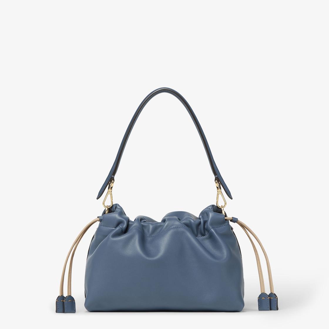 Mamma Baguette MediumBlue nappa leather bag Product Image