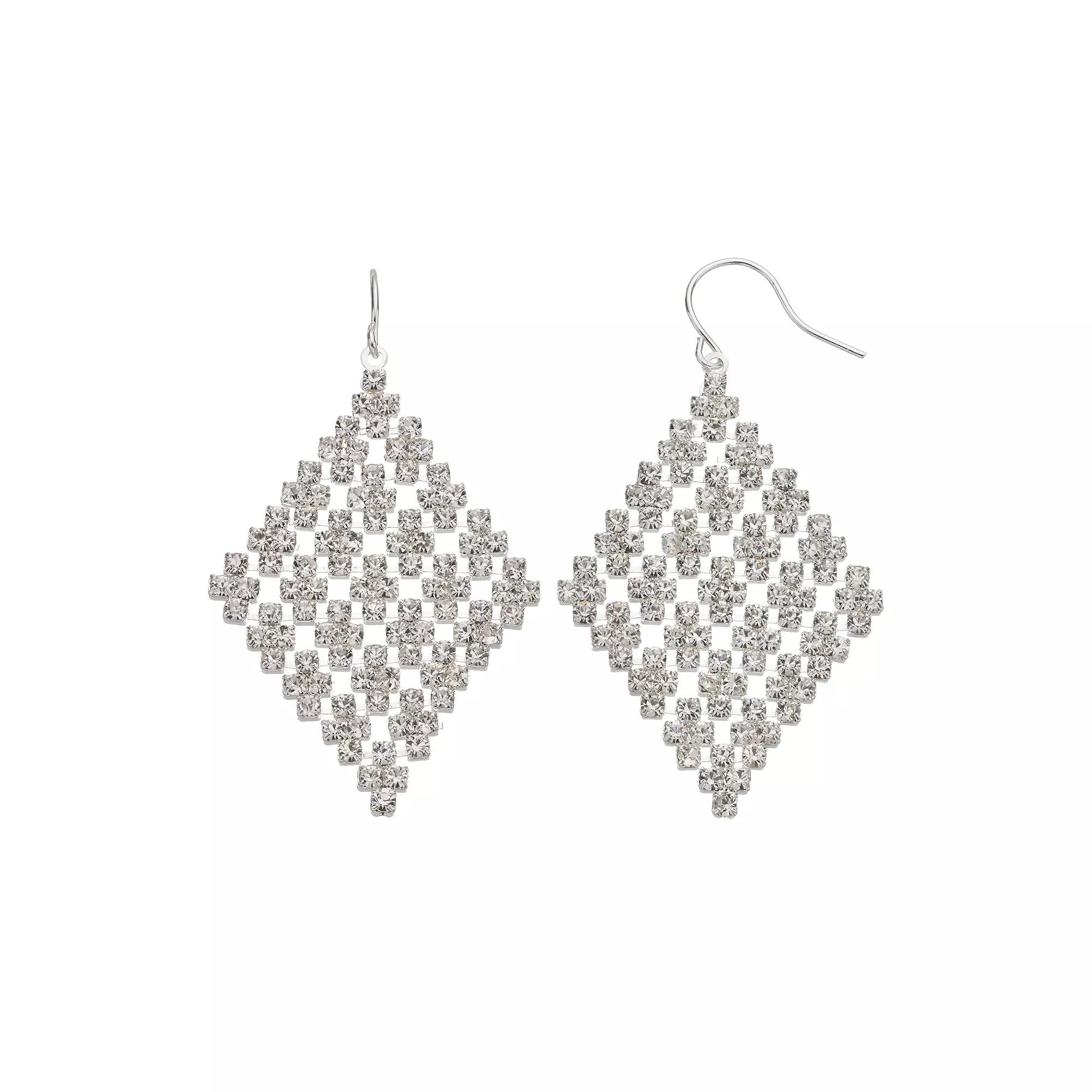 Vieste Simulated Crystal Kite Earrings, Women's Product Image