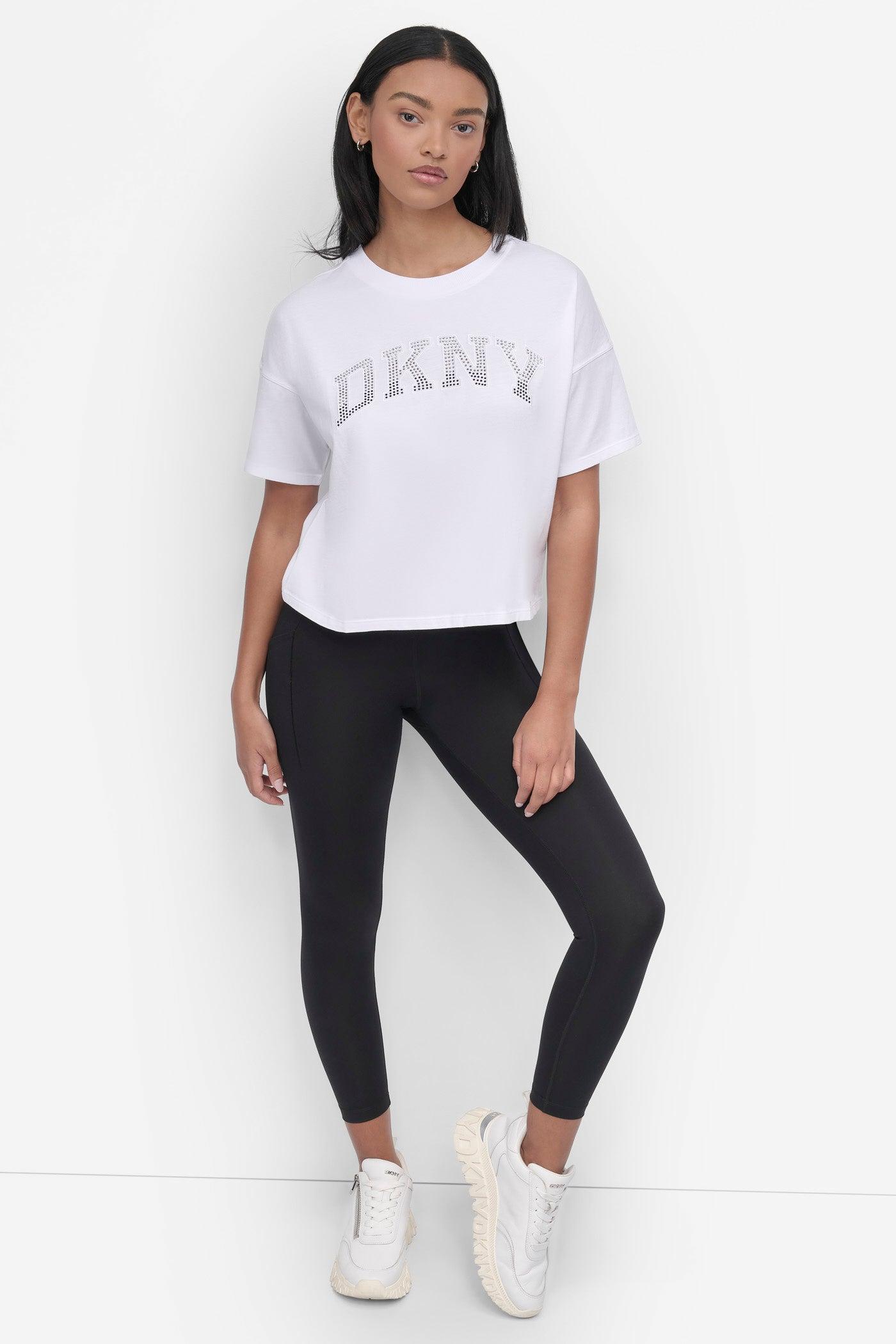 CROPPED OMBRÉ CRYSTAL LOGO TEE Product Image