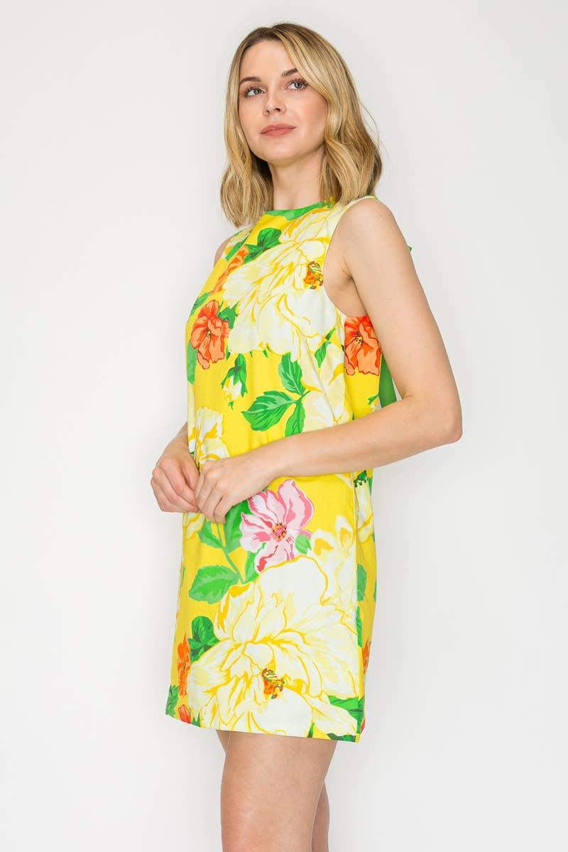 Sunny Lemon Mini Shift Dress Product Image