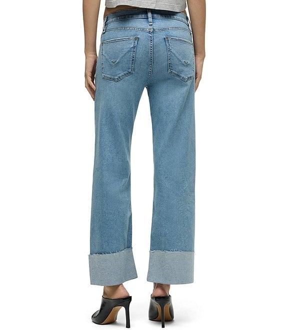Hudson Jeans Rosie Denim High Rise Wide Leg Cuff Jeans Product Image