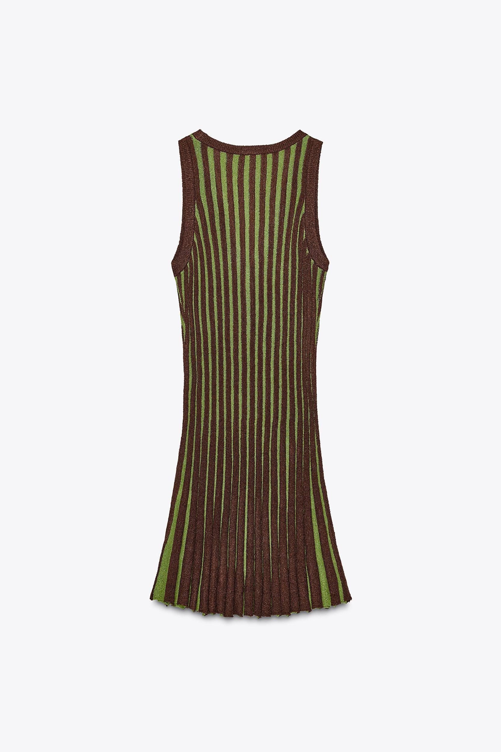 STRIPED KNIT DRESS Product Image
