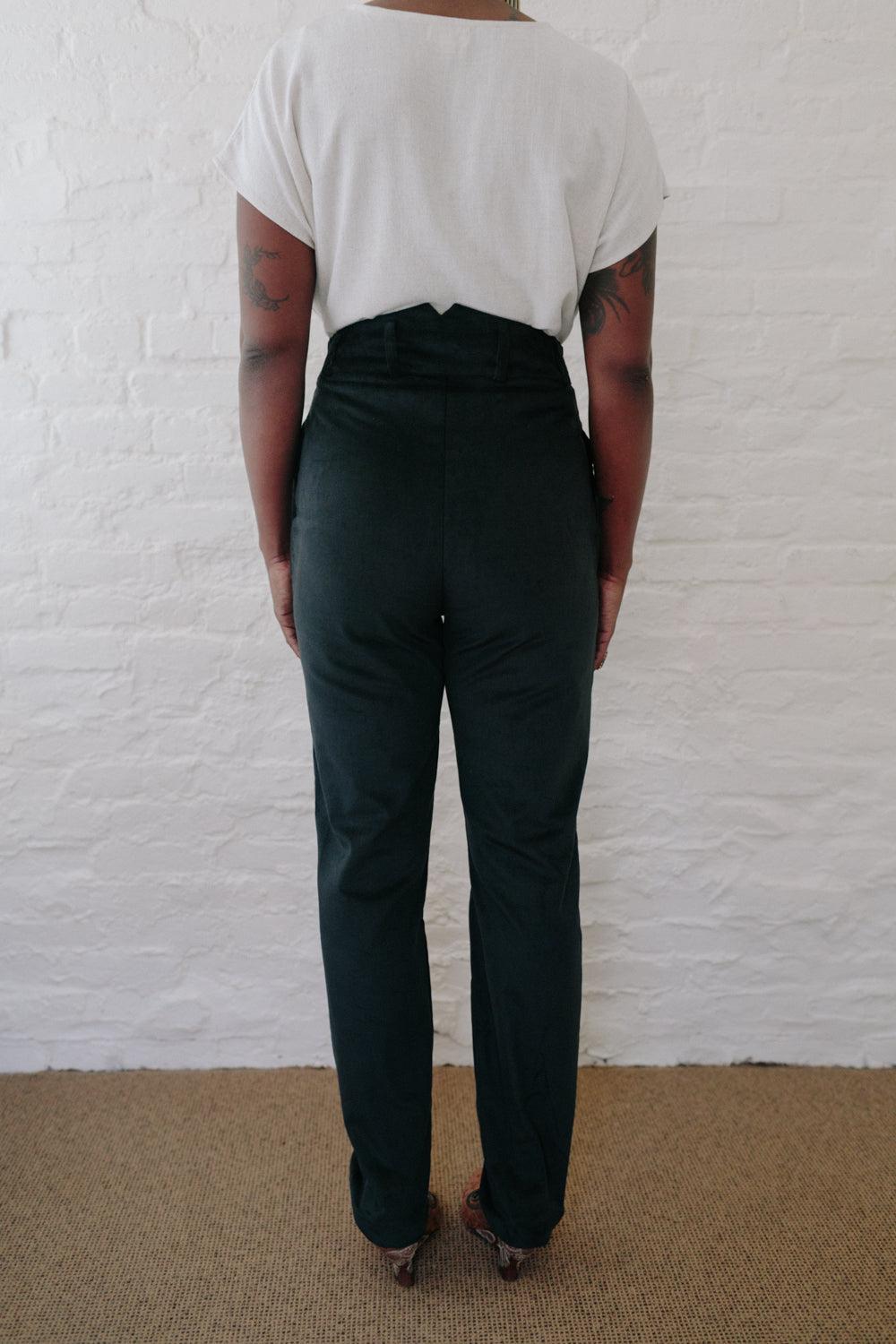 Long Perfect Pant in Black Velvet Product Image