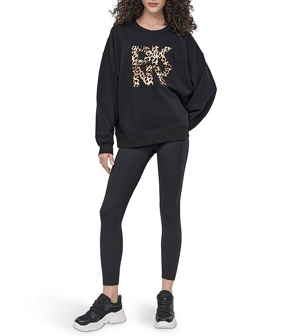 DKNY Sport by Donna Karan Leopard Logo Crew Neck Pullover Product Image