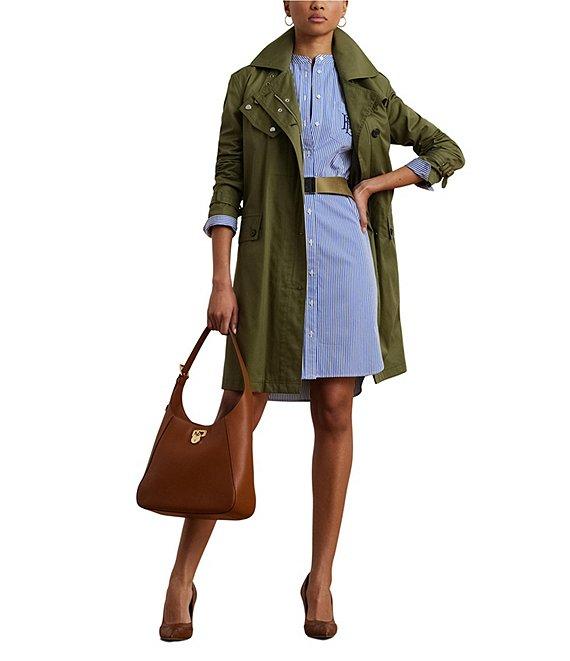 Lauren Ralph Lauren Broadcloth Striped Belted Shirt Dress Product Image