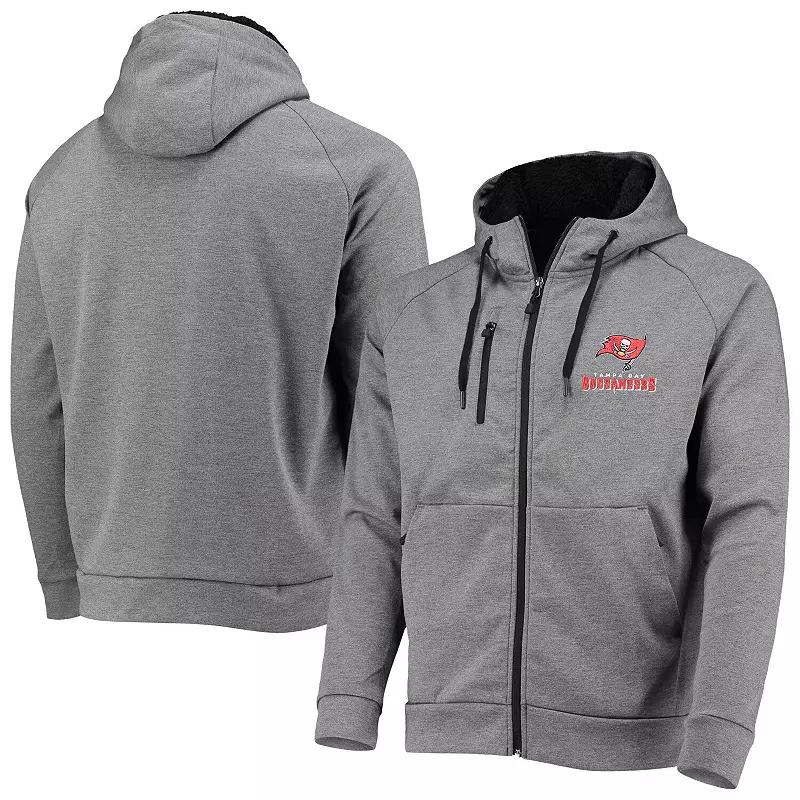Men's Dunbrooke Charcoal Tampa Bay Buccaneers Shag Tri-Blend Full-Zip Raglan Hoodie, Size: XL Product Image