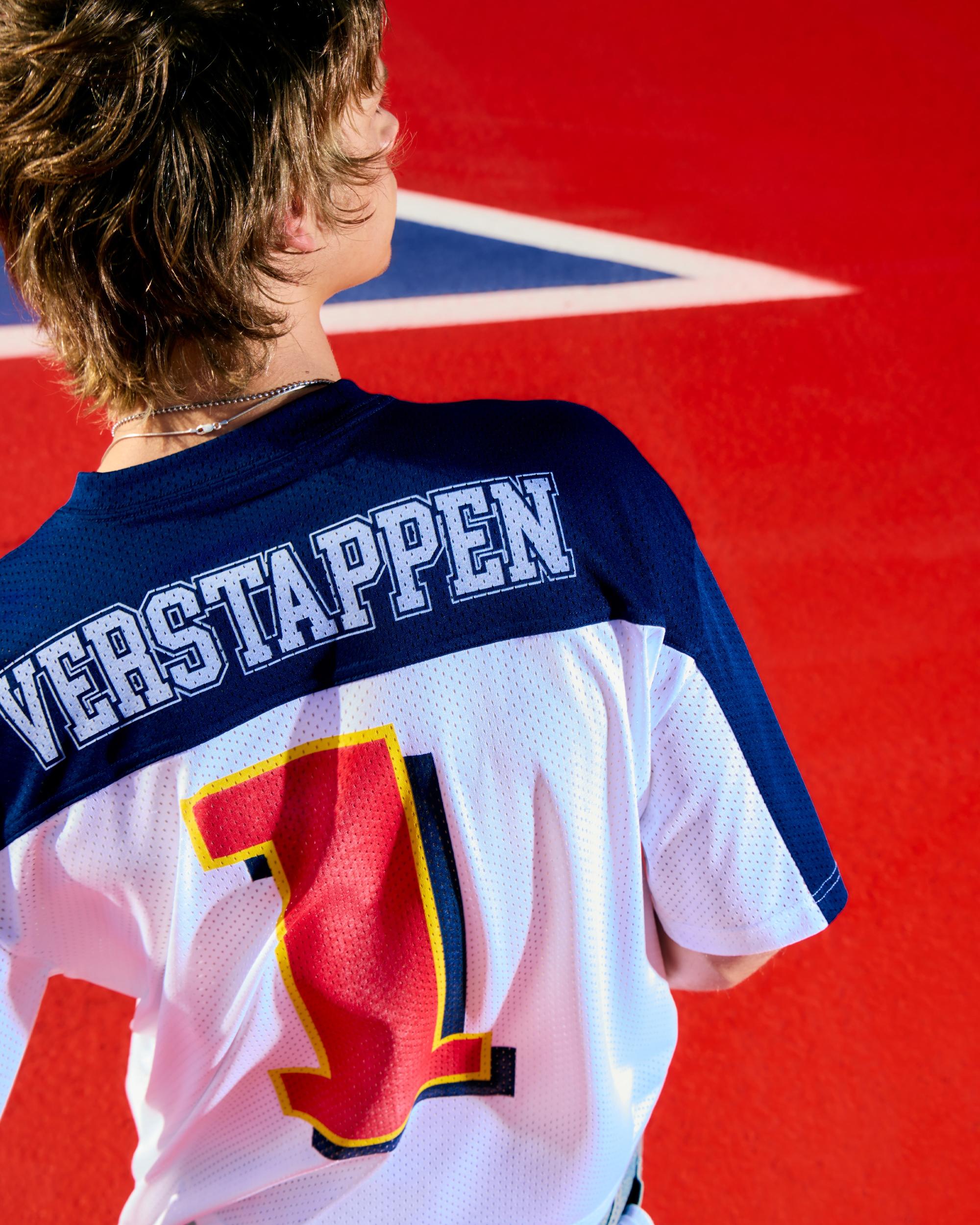 Boxy Crop Oracle Red Bull Graphic Jersey Product Image