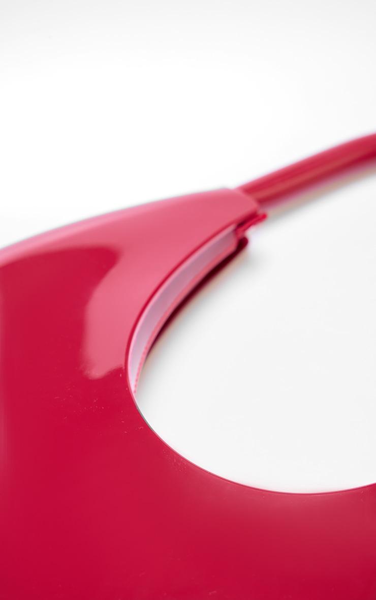 Burgundy Patent Pu Round Shoulder Bag Product Image