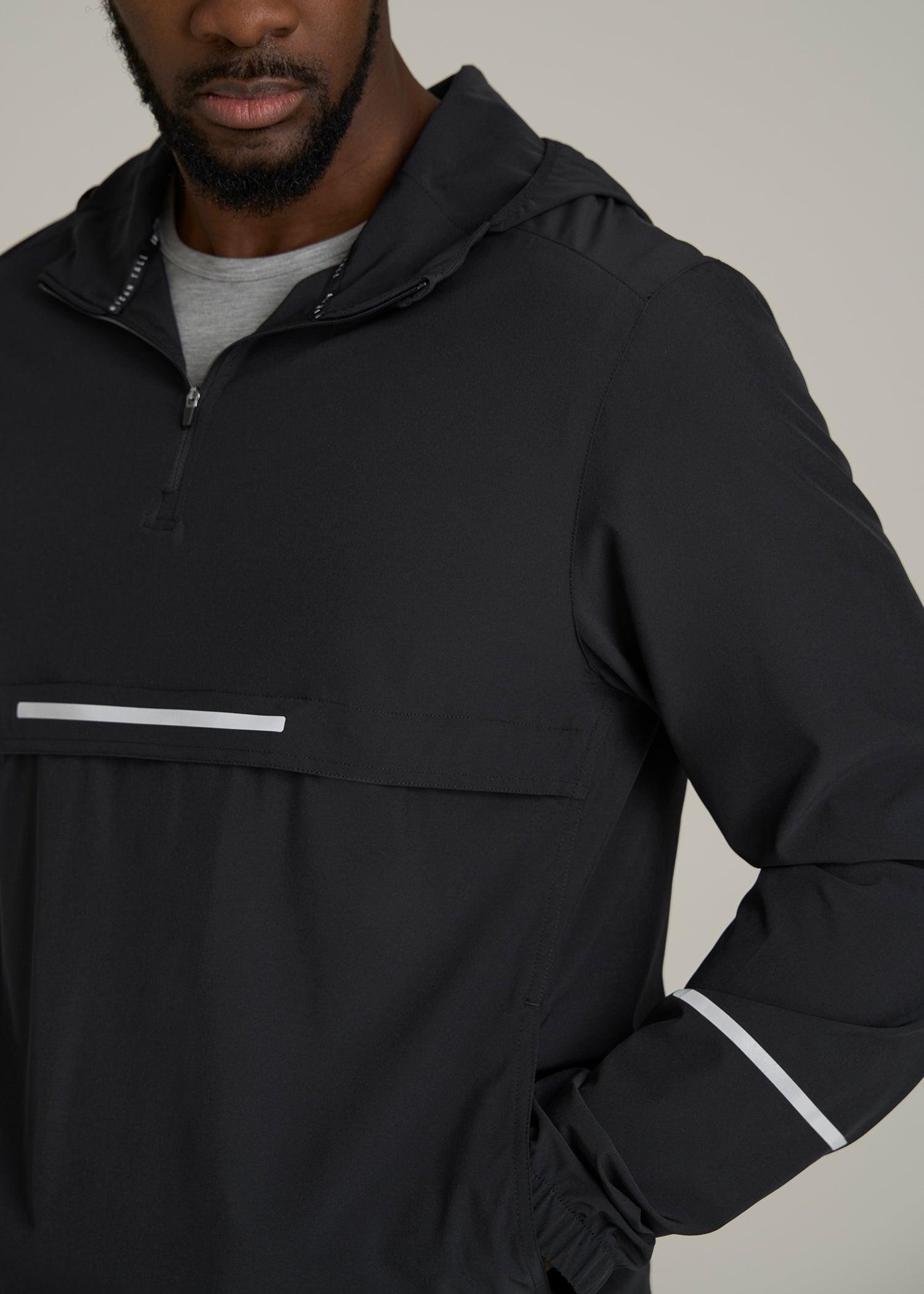Featherweight Packable Anorak for Tall Men in Black Male Product Image