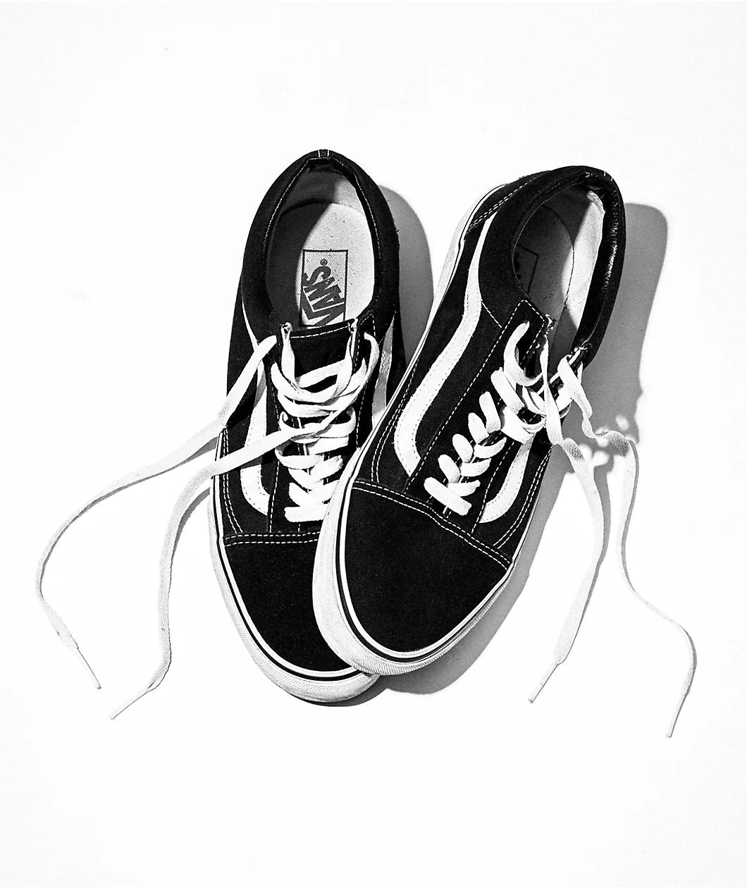 Vans Old Skool Black & White Skate Shoes Product Image
