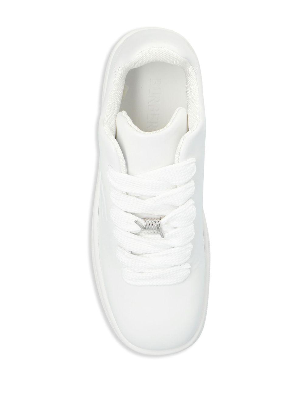 twisted metal detail leather sneakers Product Image