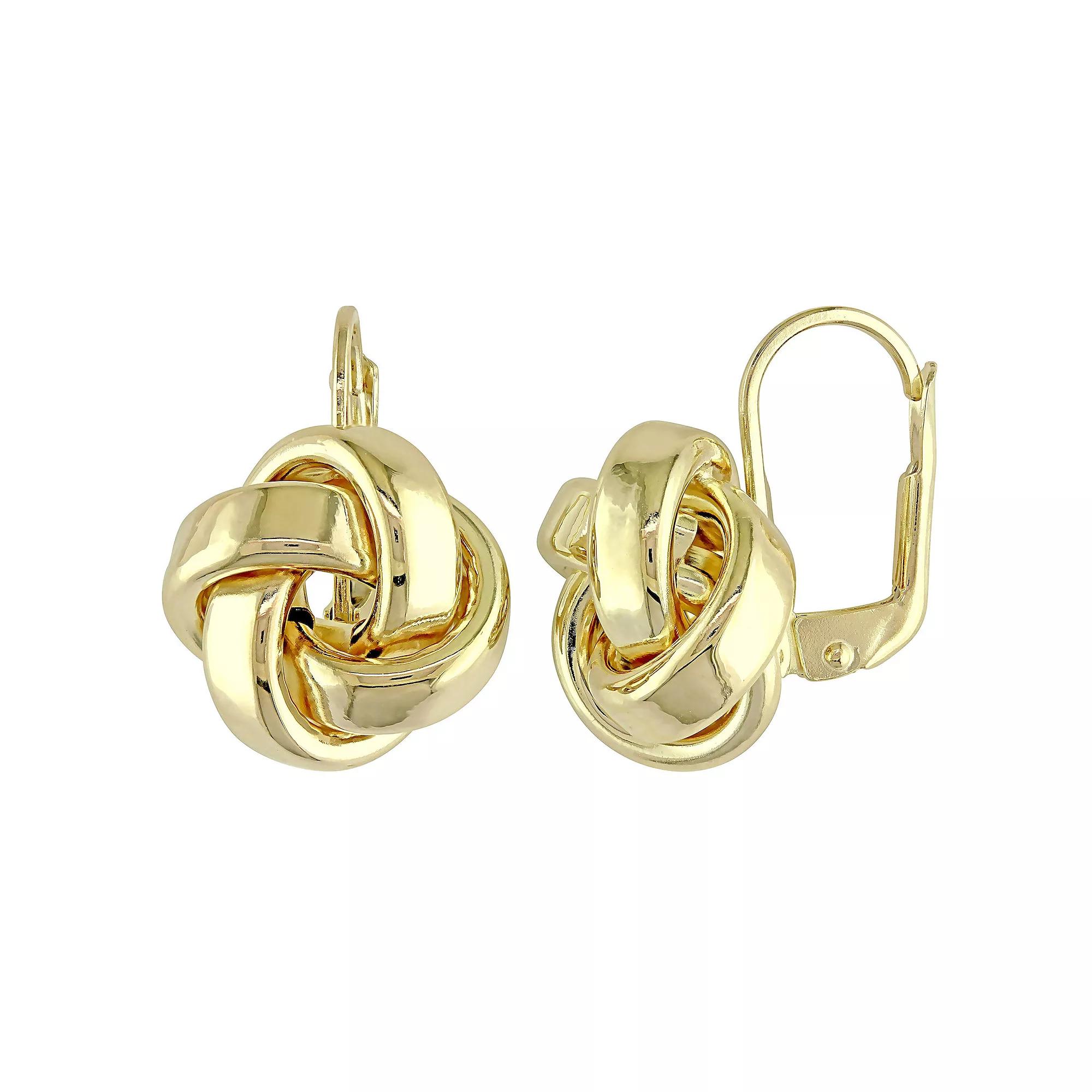 Stella Grace 10k Gold Love Knot Earrings, Women's Product Image