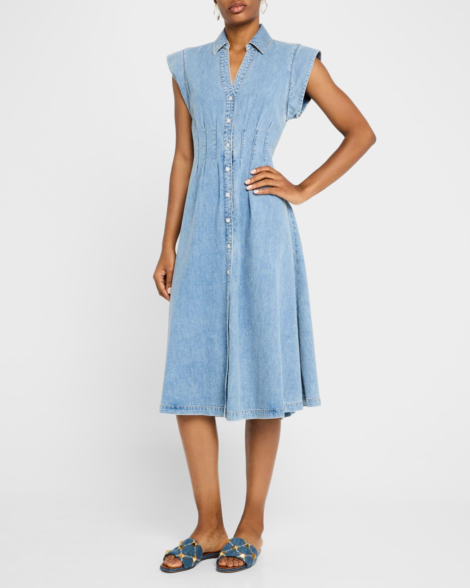 Ruben Button-Front Midi Dress Product Image