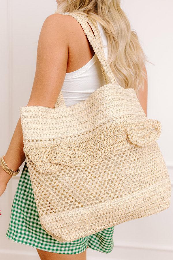 Beach Days Ahead Raffia Crochet Tote Product Image