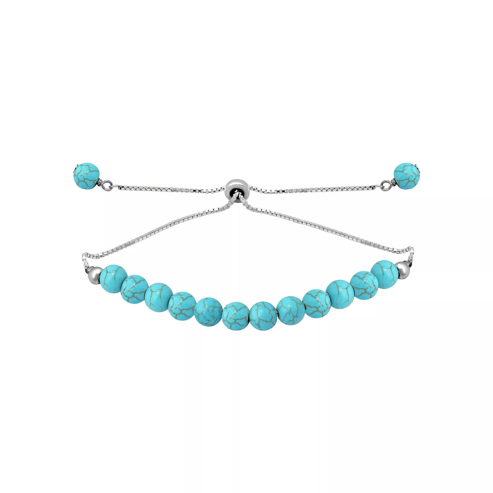 Aleure Precioso Gemstone Bead Frontal Adjustable Bracelet, Women's,  Product Image