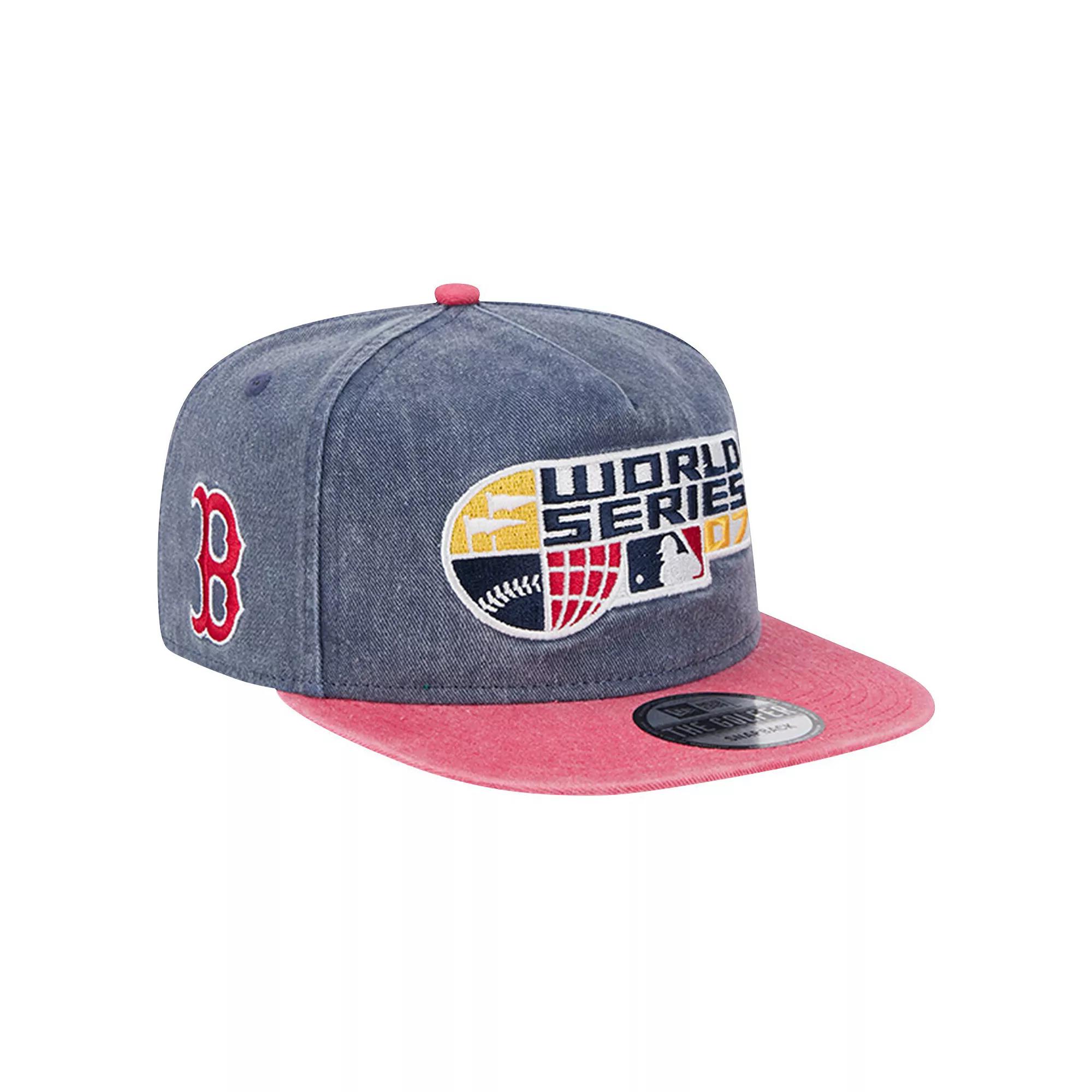 Men's New Era Navy/Red Boston Red Sox 2007 MLB World Series Champions Pigment Dye Golfer Snapback Hat, Blue Product Image