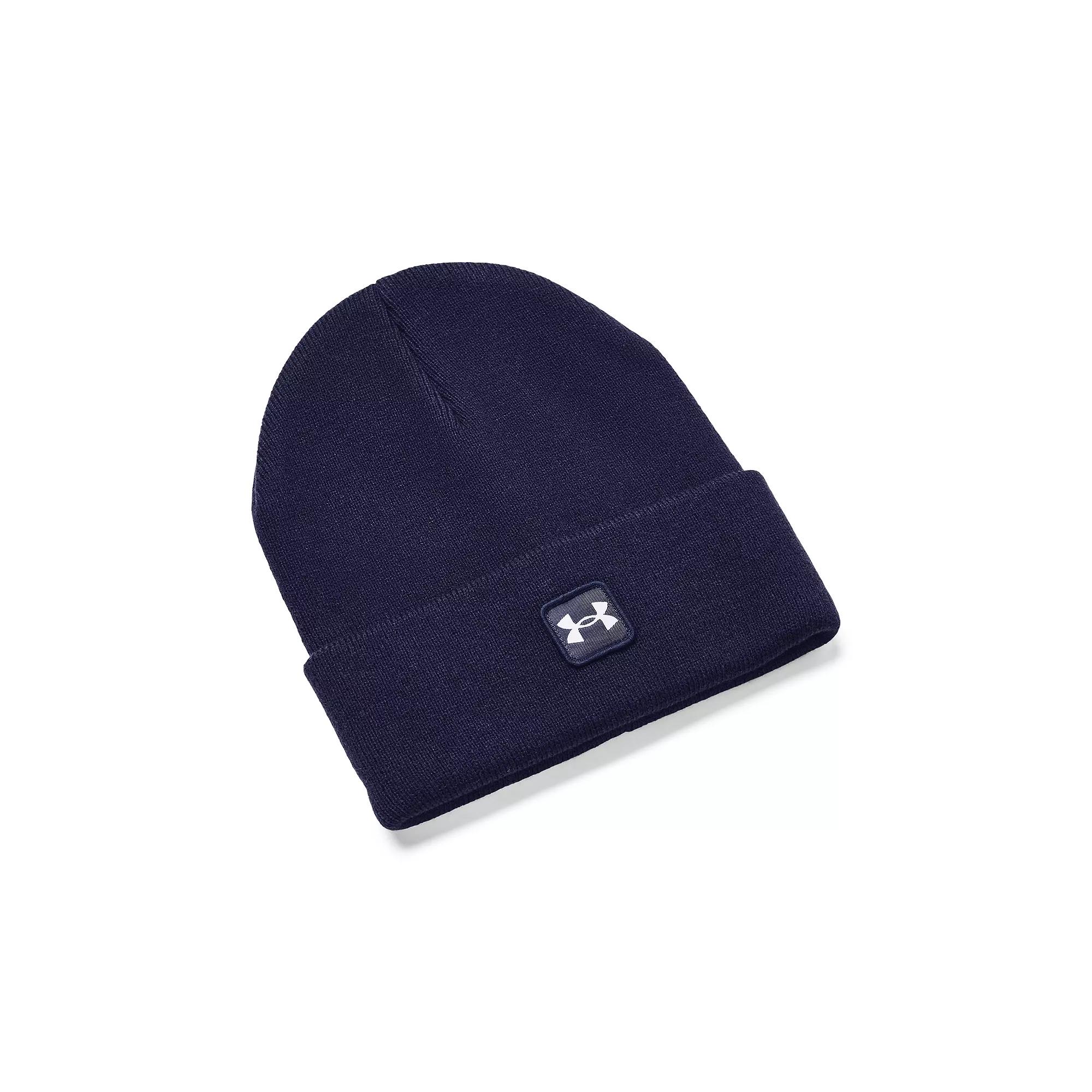 Men's Under Armour Halftime Cuff Beanie, Black Navy White Product Image