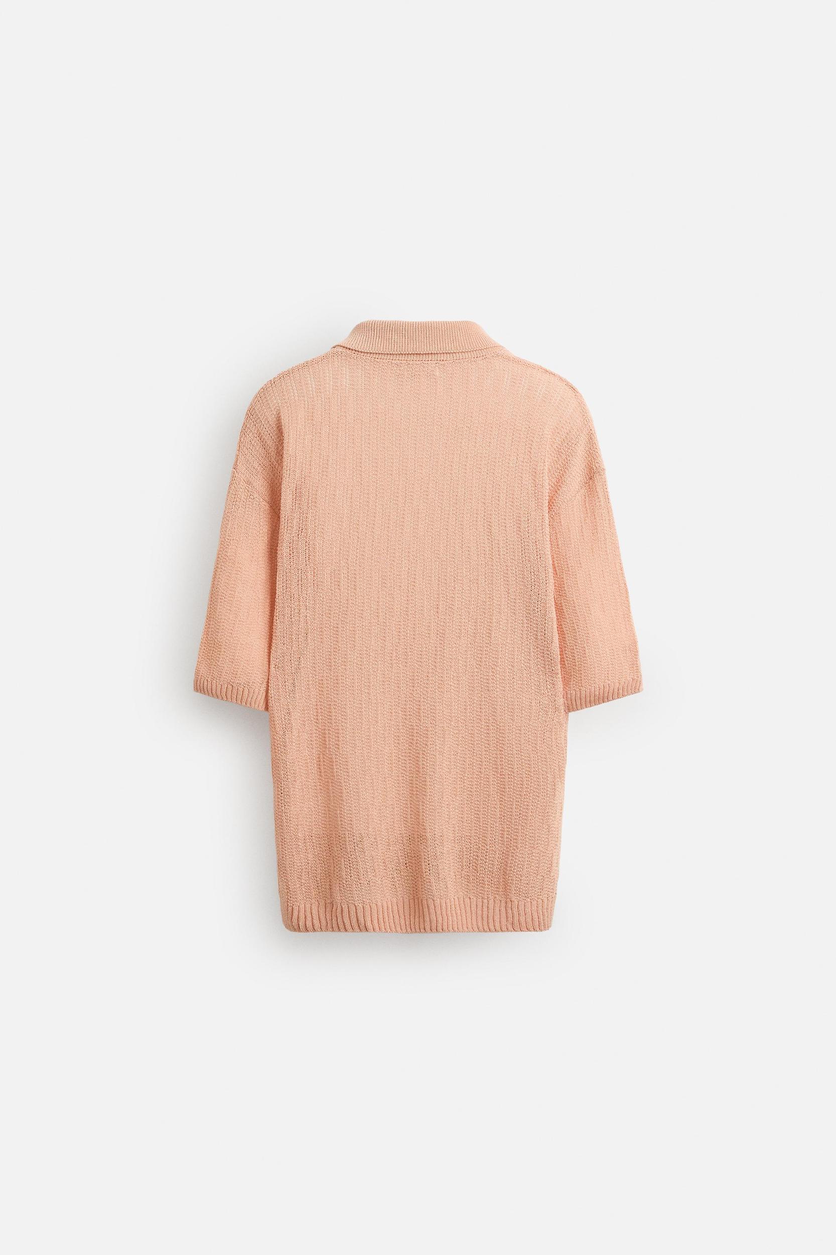 OPEN KNIT POLO SHIRT Product Image