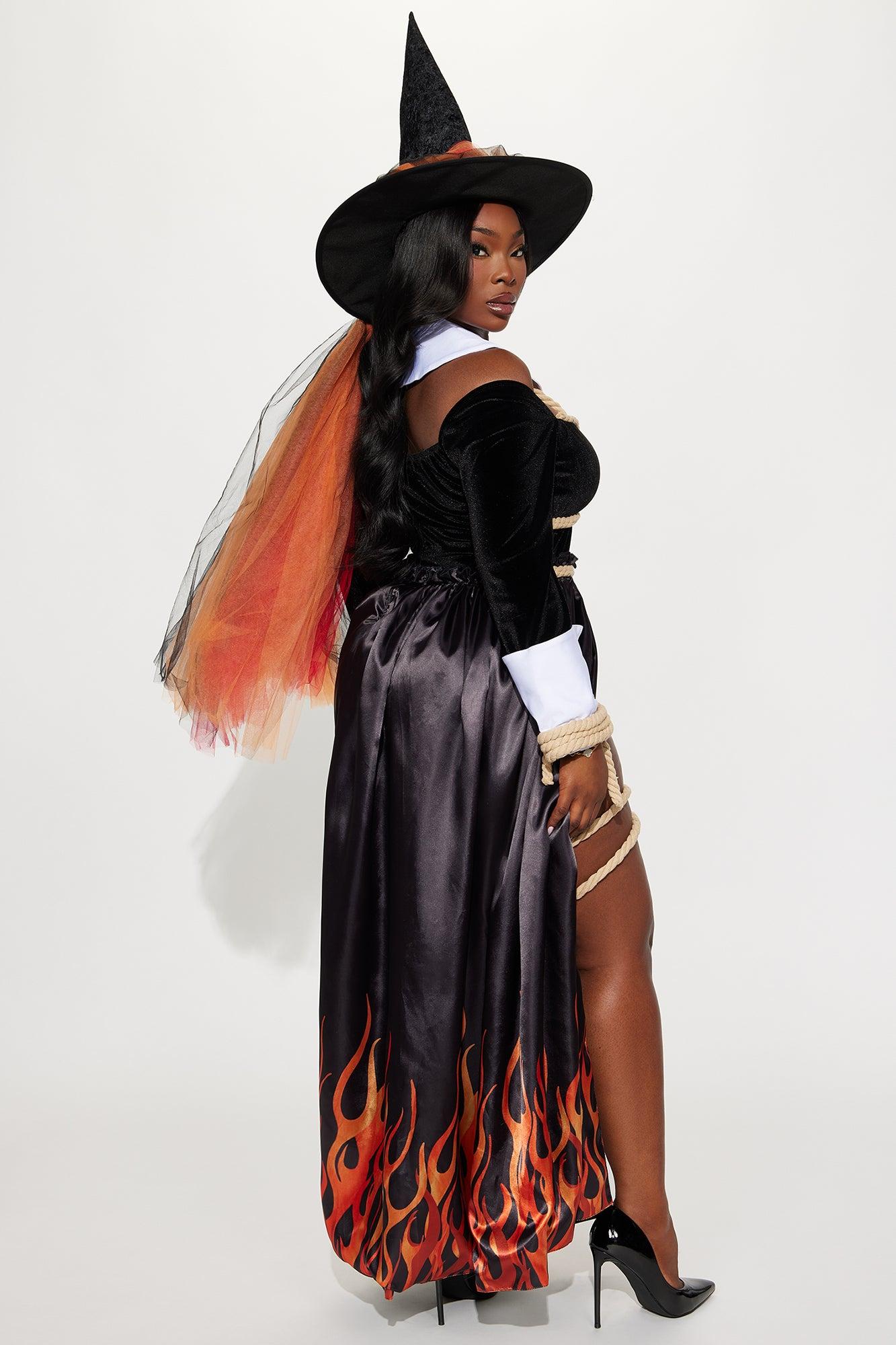 Hellfire Witch 3 Piece Costume Set - Black/combo Female Product Image