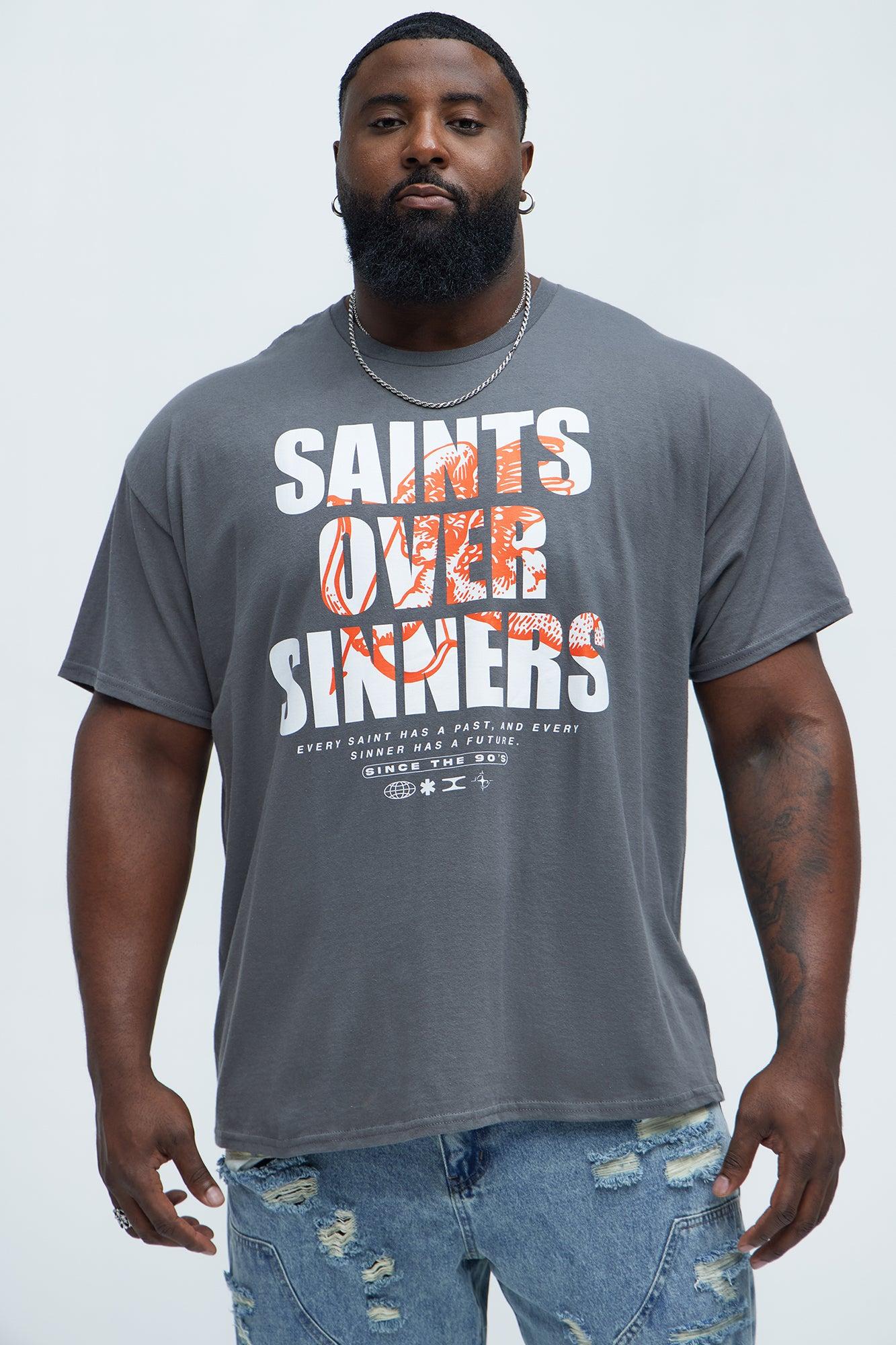 Saints Over Sinners Short Sleeve Tee - Charcoal Product Image