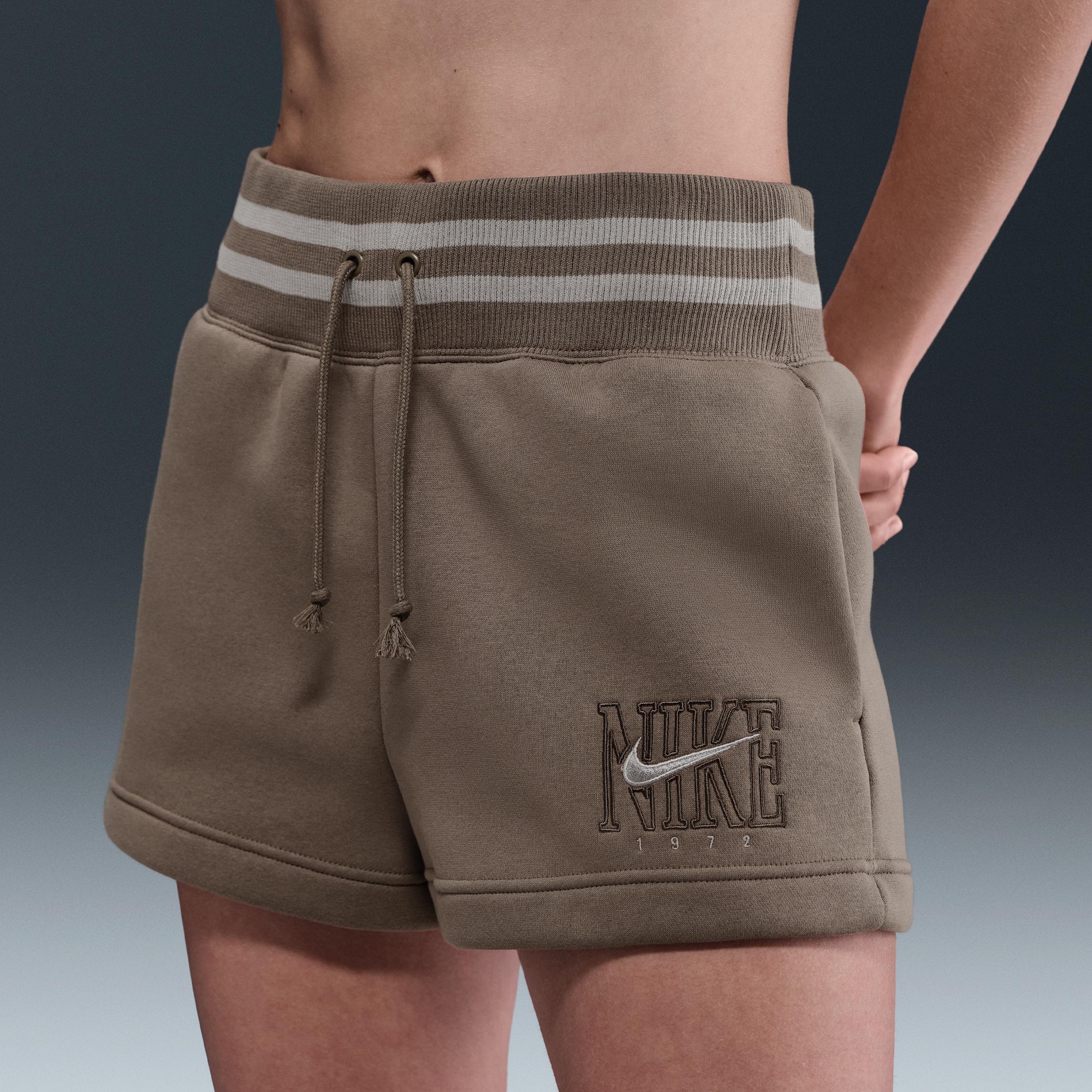 Women's Nike Sportswear Phoenix Fleece High-Waisted Loose Graphic Shorts Product Image
