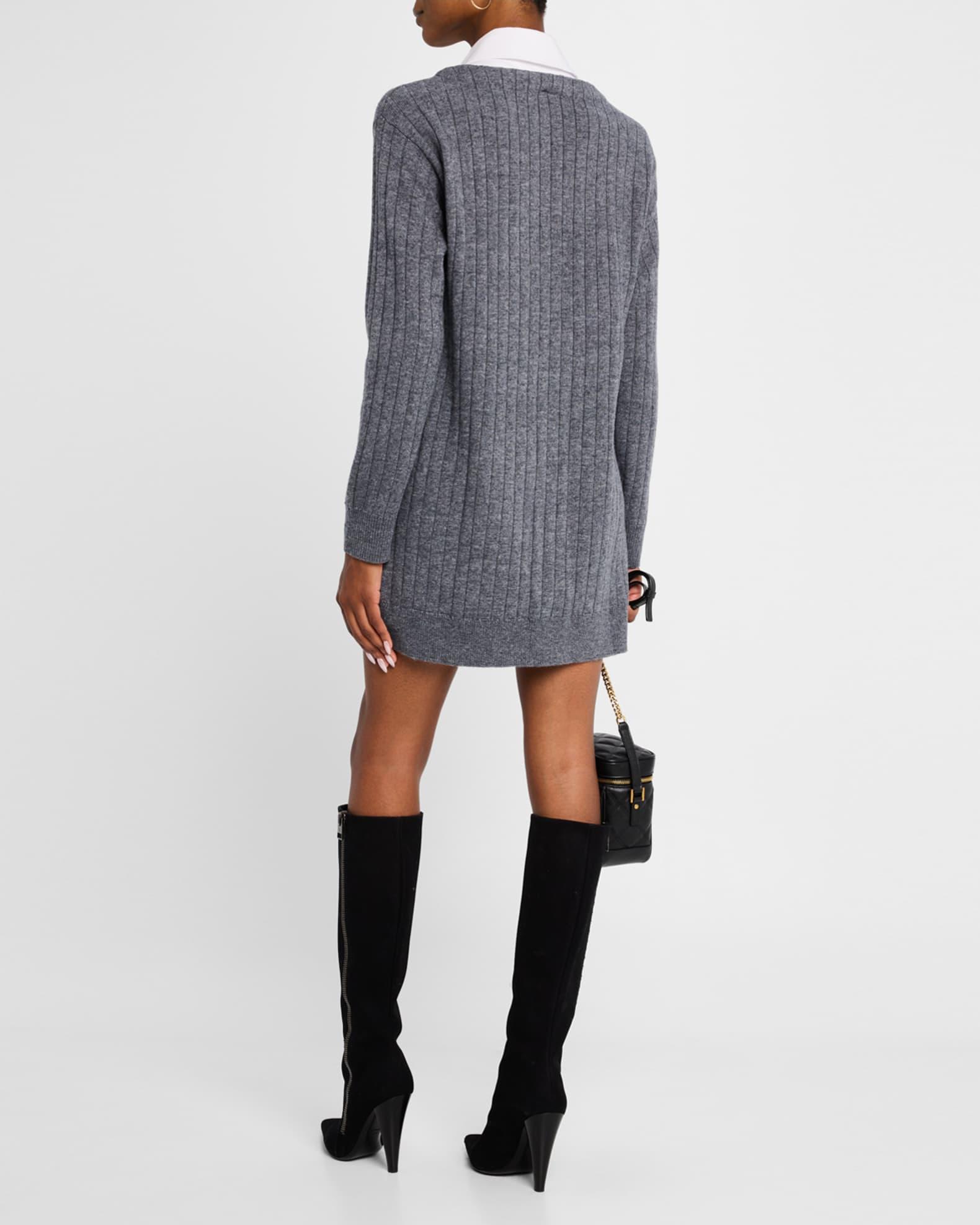 Wallis Mixed-Media Cardigan Dress Product Image