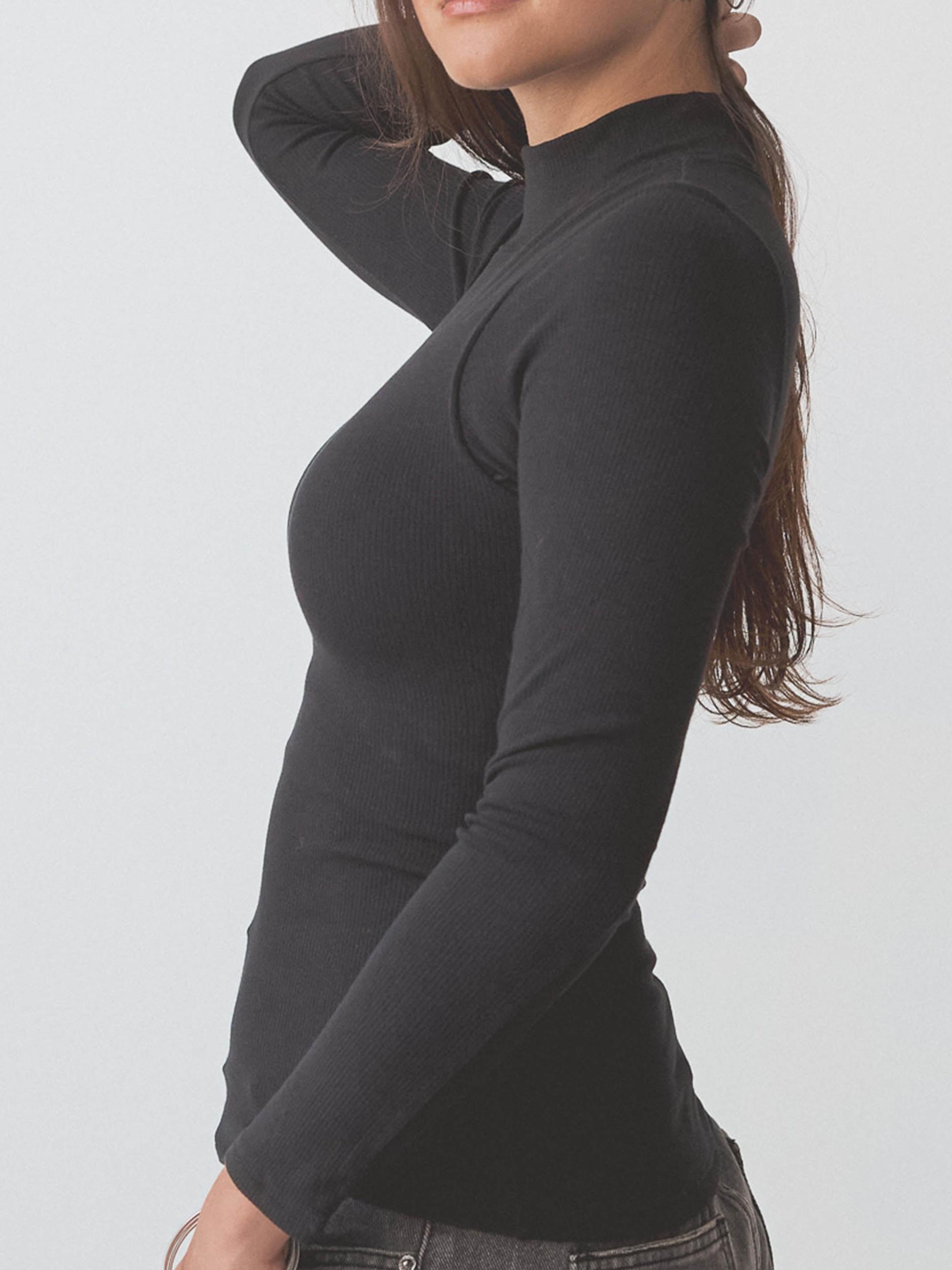 Ribbed Turtleneck Long Sleeve Product Image