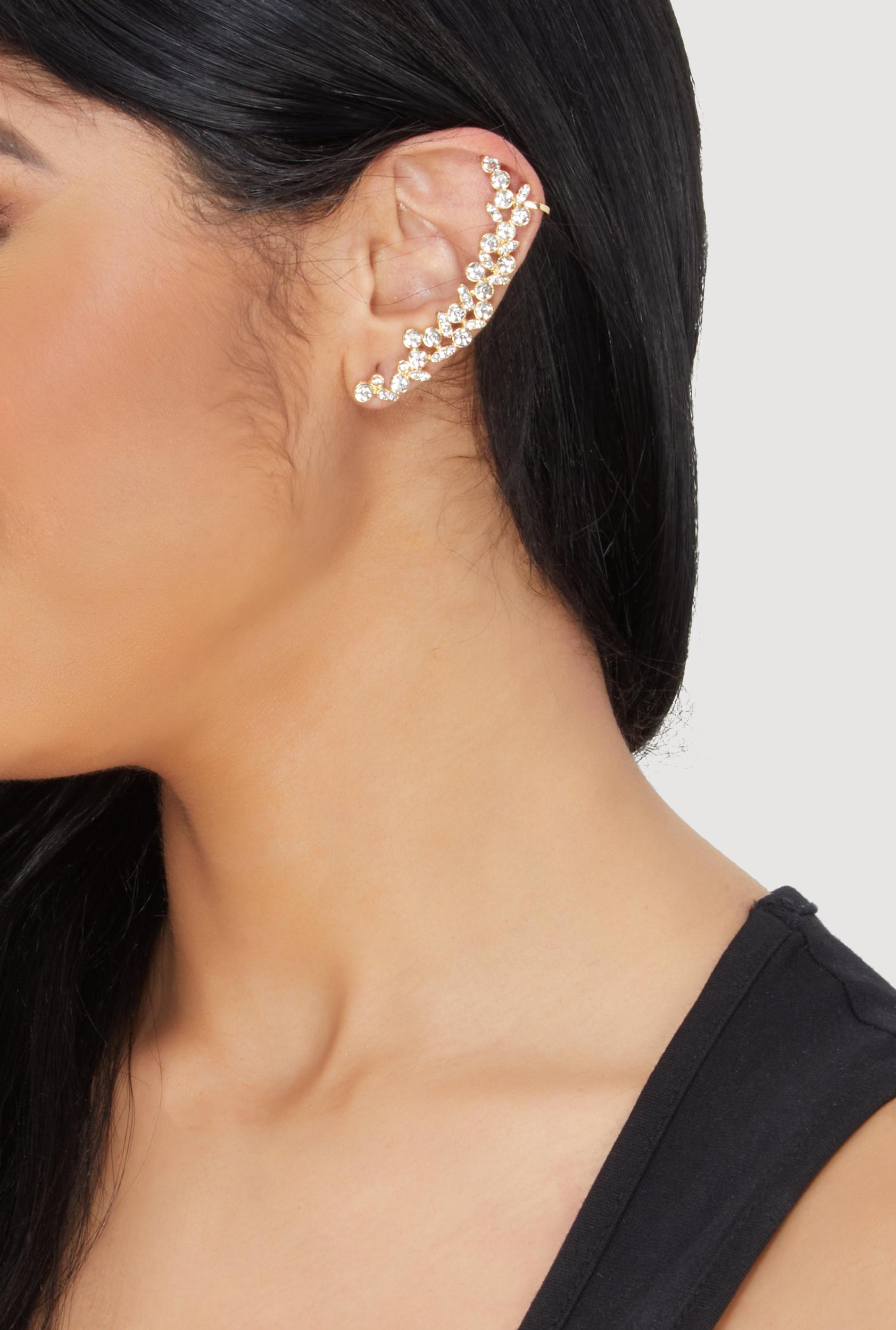 Stylish Metallic Textured Swirl Drop Earrings Male Product Image