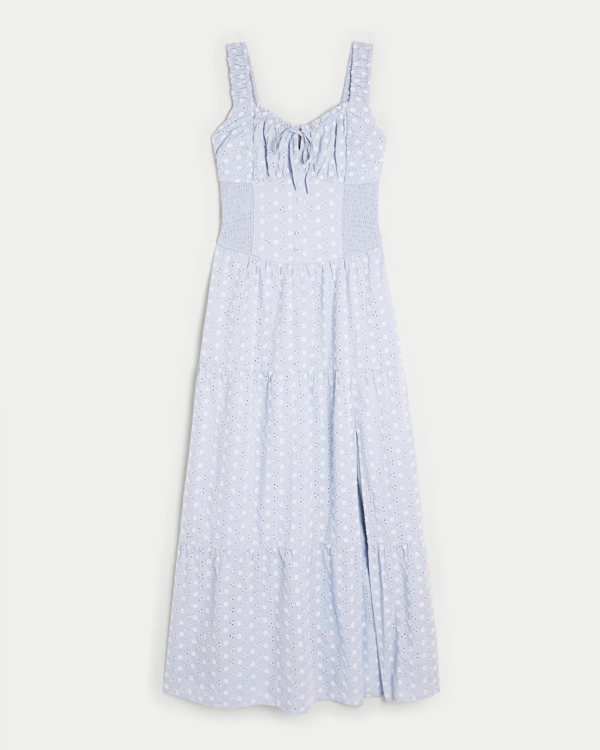 Hollister Sofia Side-Smocked Maxi Dress Product Image