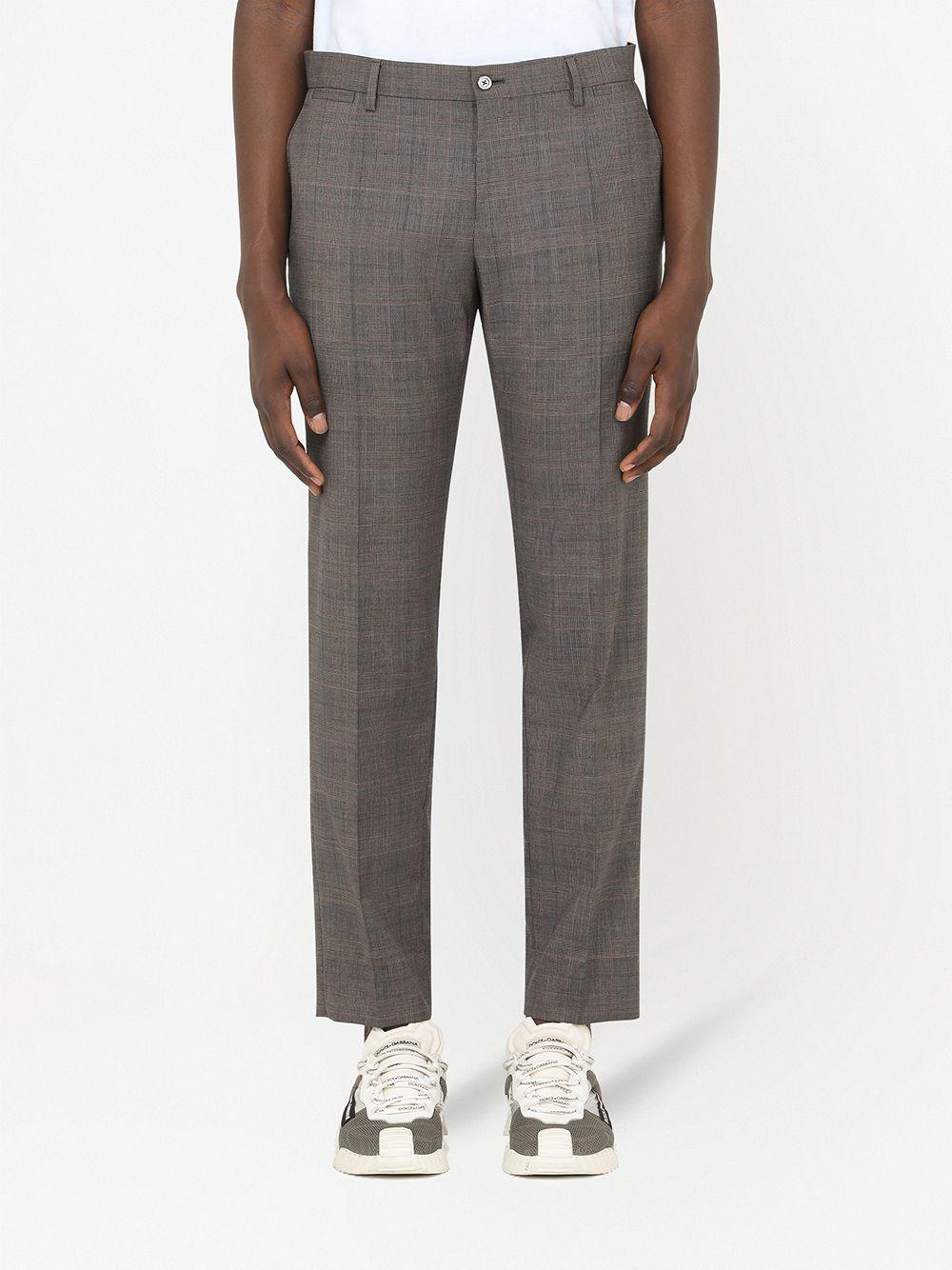 glen-plaid wool tailored trousers Product Image