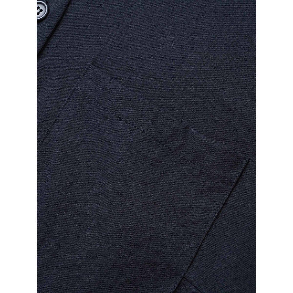 Plus Size Shirt Collar Belted Arc Hem Dress DarkBlue Women At the Office Belted Shirt collar Elbow-length sleeve Curvy BloomChic 26/4X Product Image