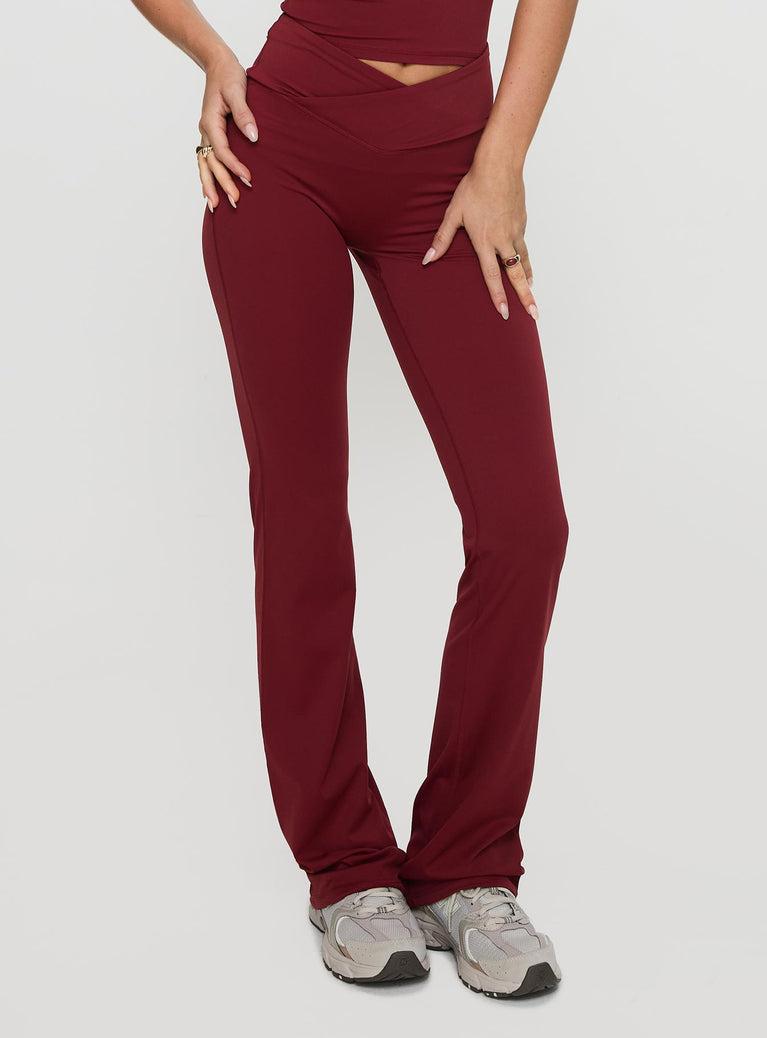 Sunday Session Active Flare Leg Pant Red Product Image