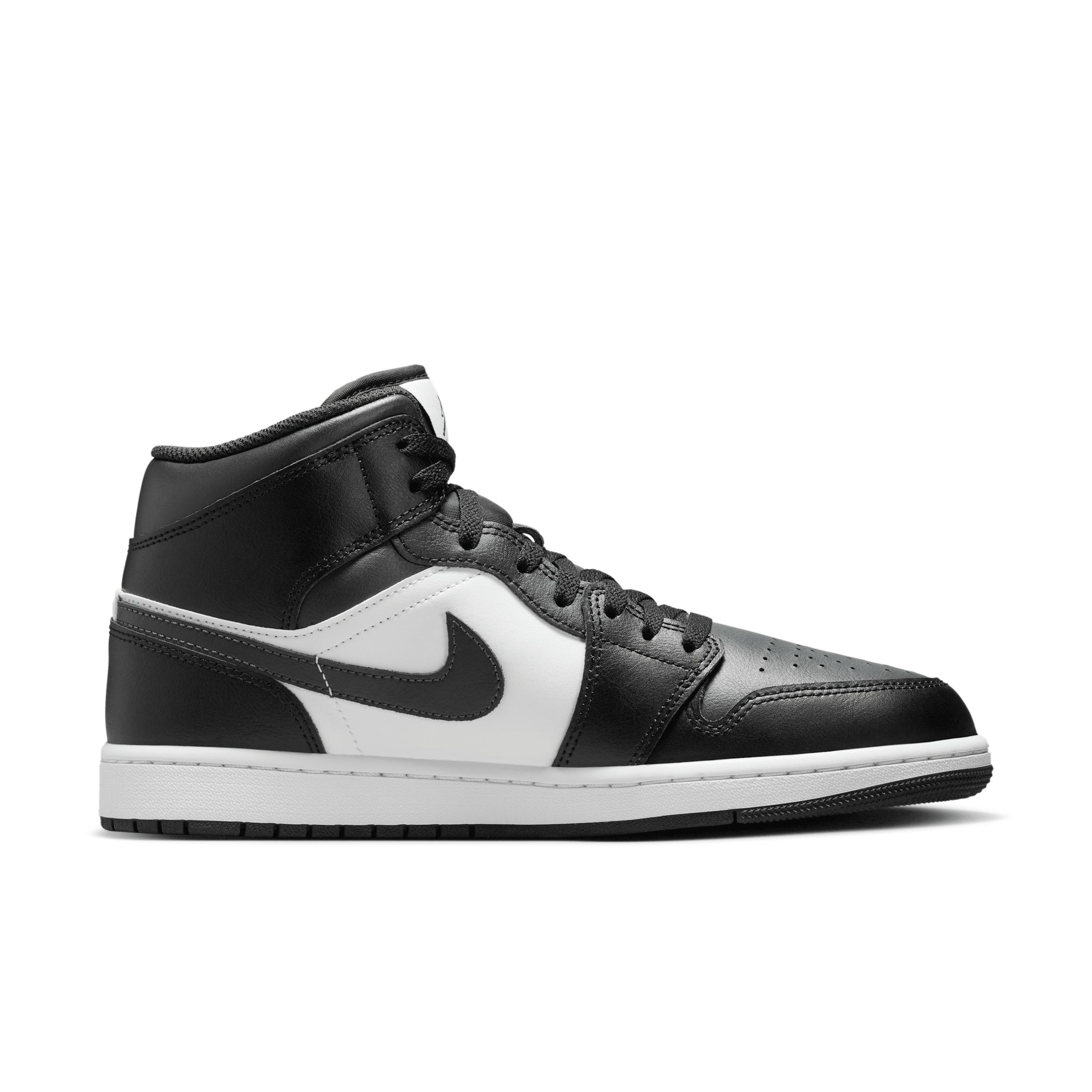 Jordan Mens Jordan AJ 1 Mid - Mens Basketball Shoes Light Smoke Grey/Black/White Product Image