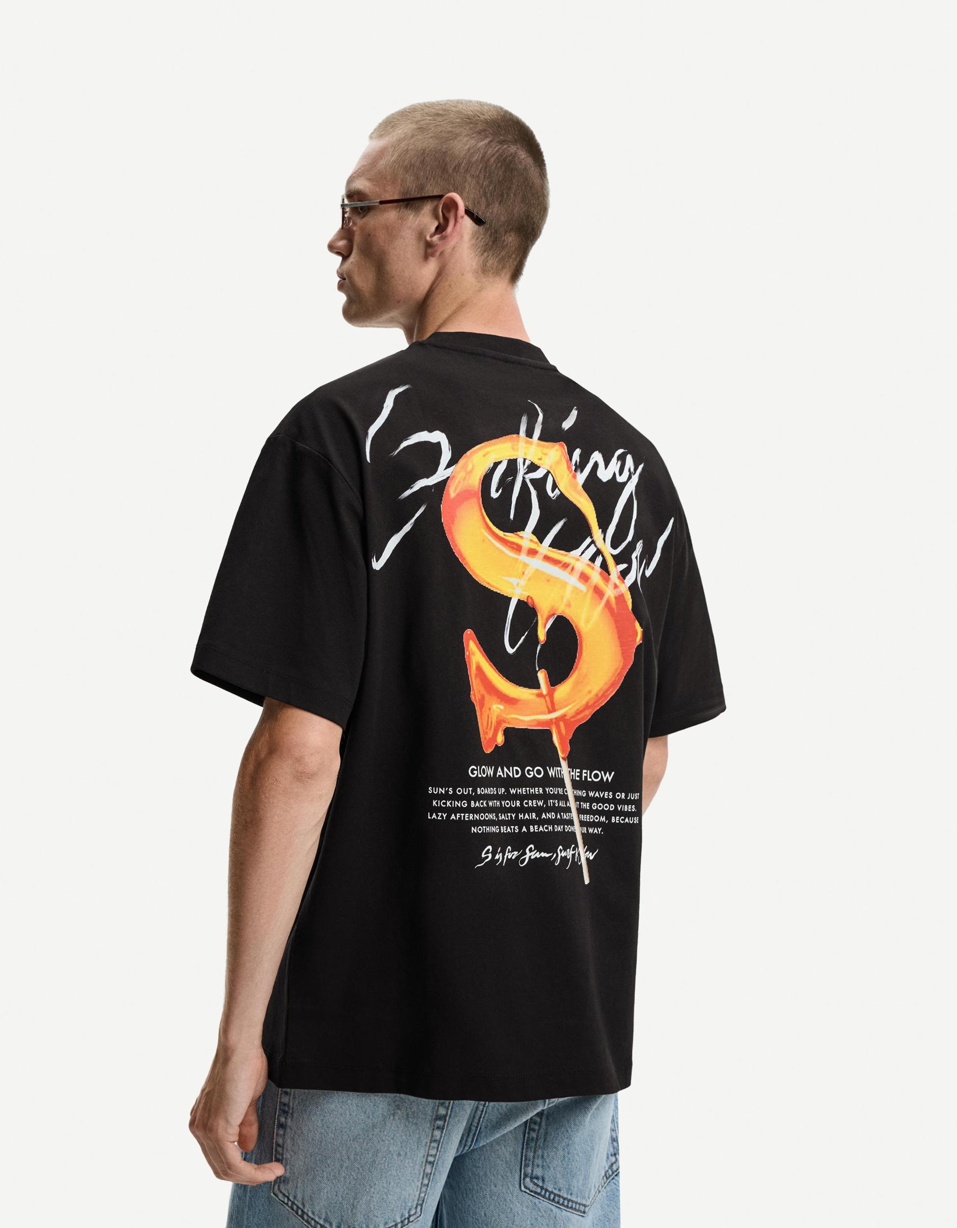 Printed short sleeve oversize T-shirt Product Image
