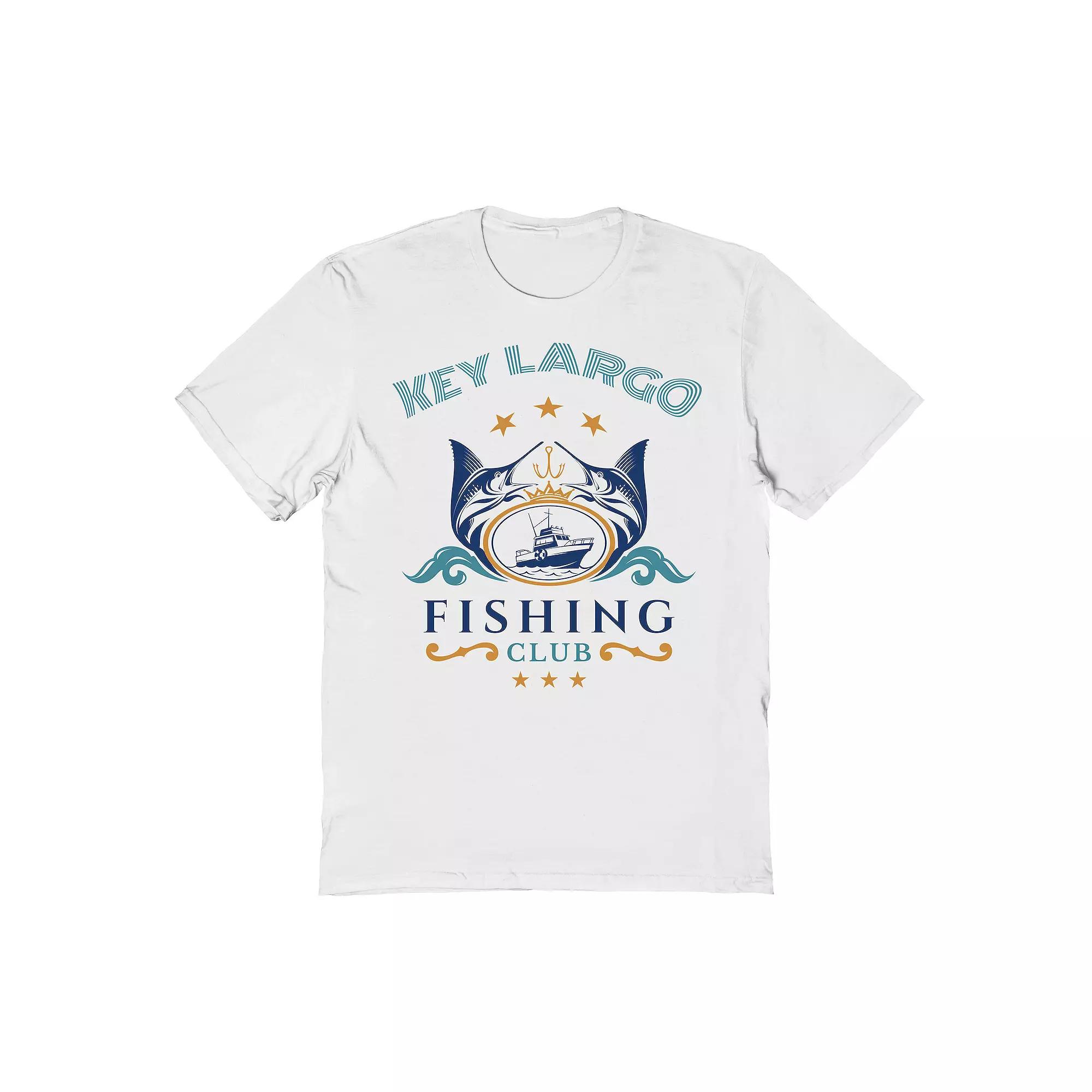 Men's Philcos Key Largo Fishing Club Graphic Tee, Size: Small, White Product Image