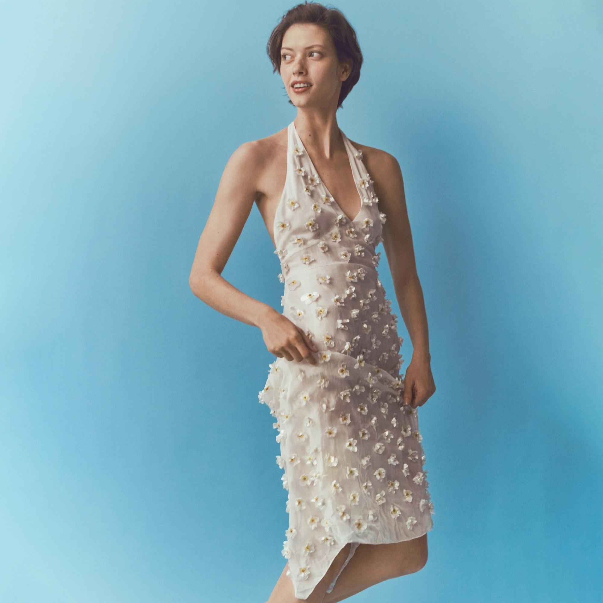 Collection embellished halter midi dress Product Image