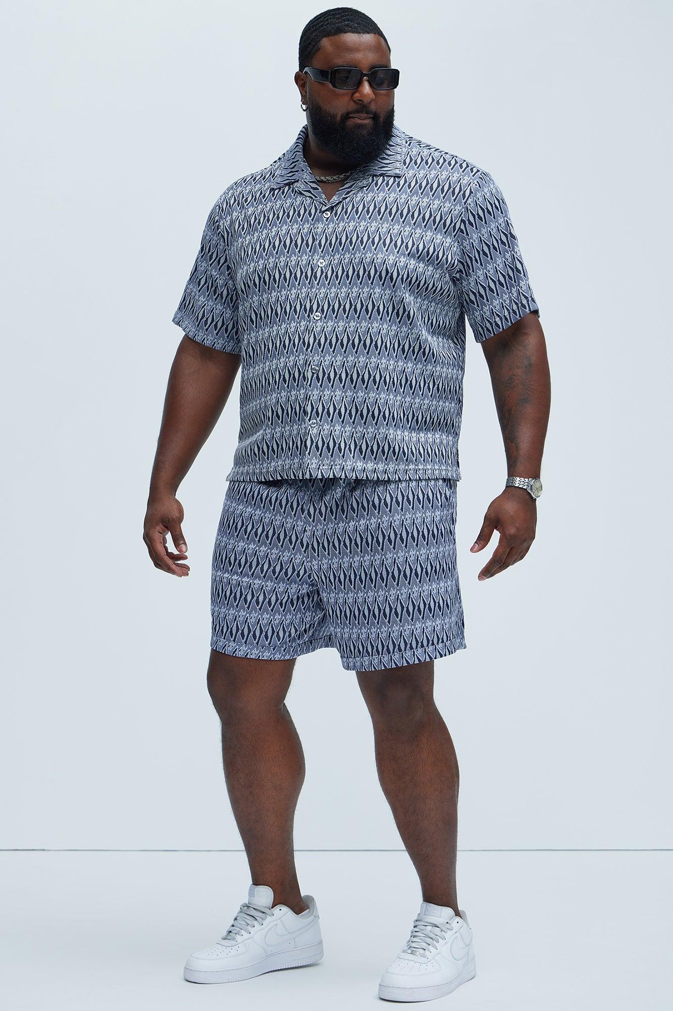 Xavion Textured Shirt - Blue/combo Product Image