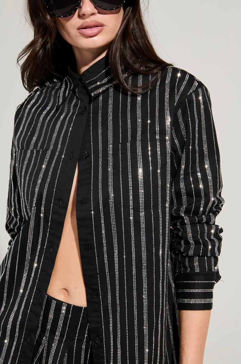 ONTO THE NEXT EMBELLISHED BUTTON DOWN TOP Product Image